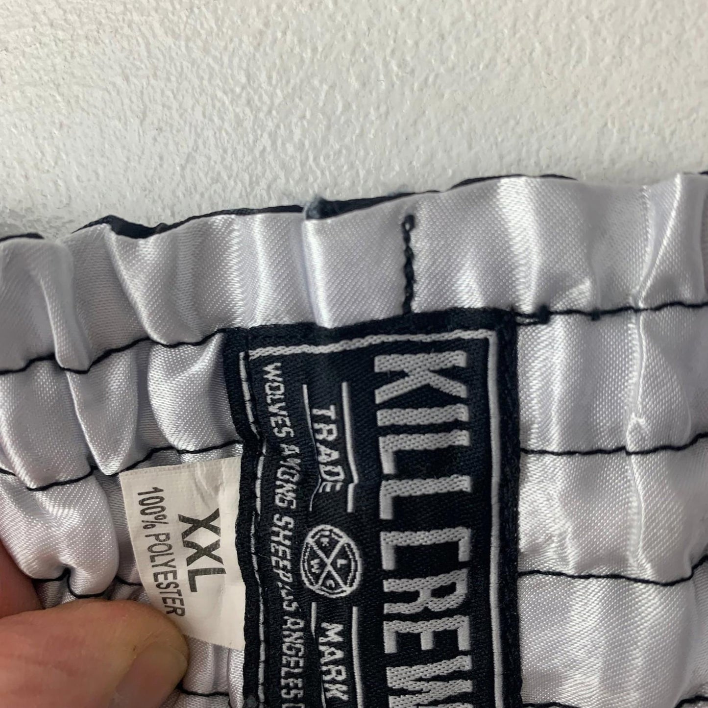 Kill Crew Wrestling Boxing Shorts Black Gold Striped Design Mens XXL