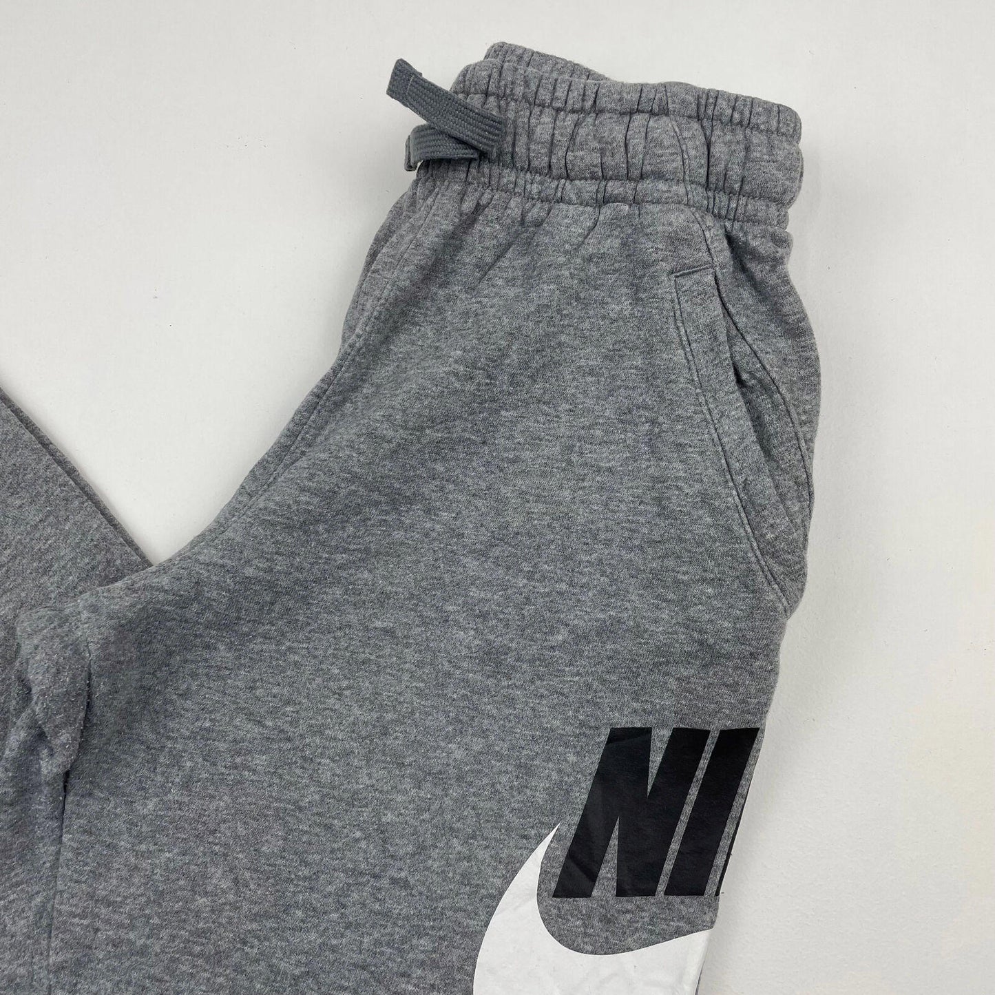 Boys NIKE Youth Grey Joggers , Big Logo , Size Youth L