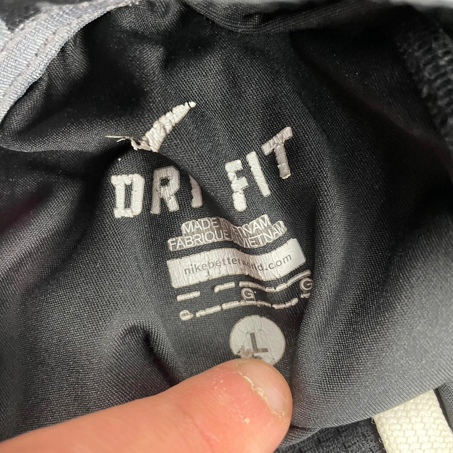 NIKE Dri-Fit Athletic Shorts Black Elastic Waist Sportswear Mens L