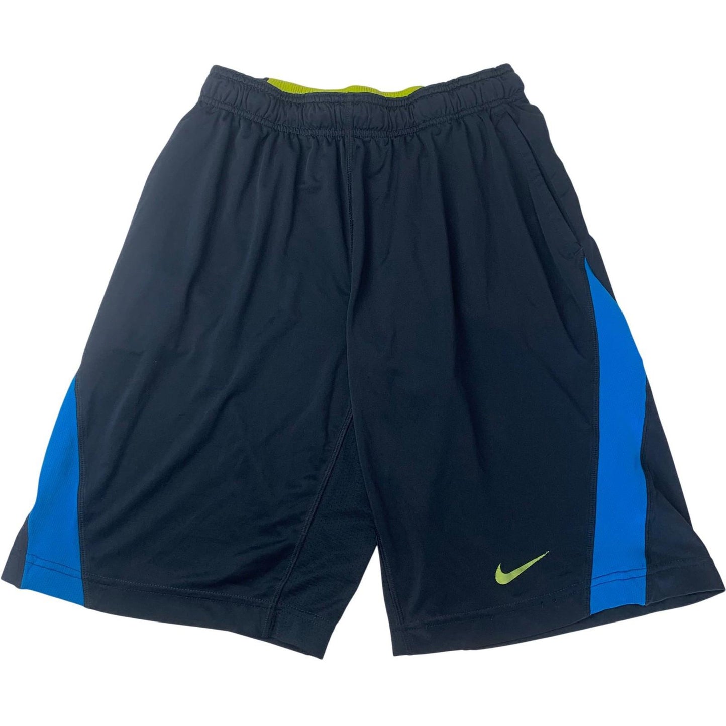 NIKE DRI-FIT Shorts Athletic Sport Blue Black Mens Label Size S