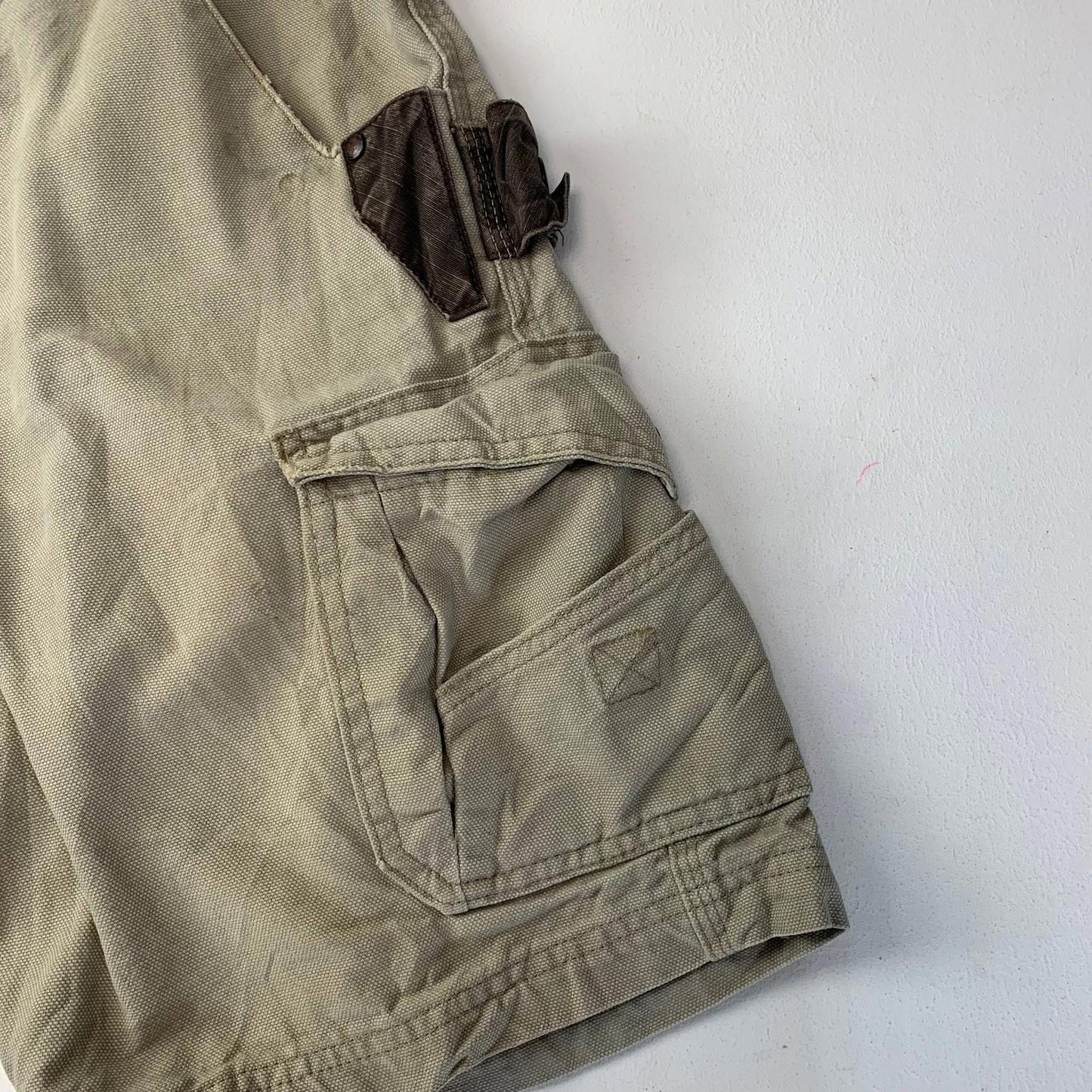 Red Kap Cargo Shorts Workwear Utility Beige Men's Size 32