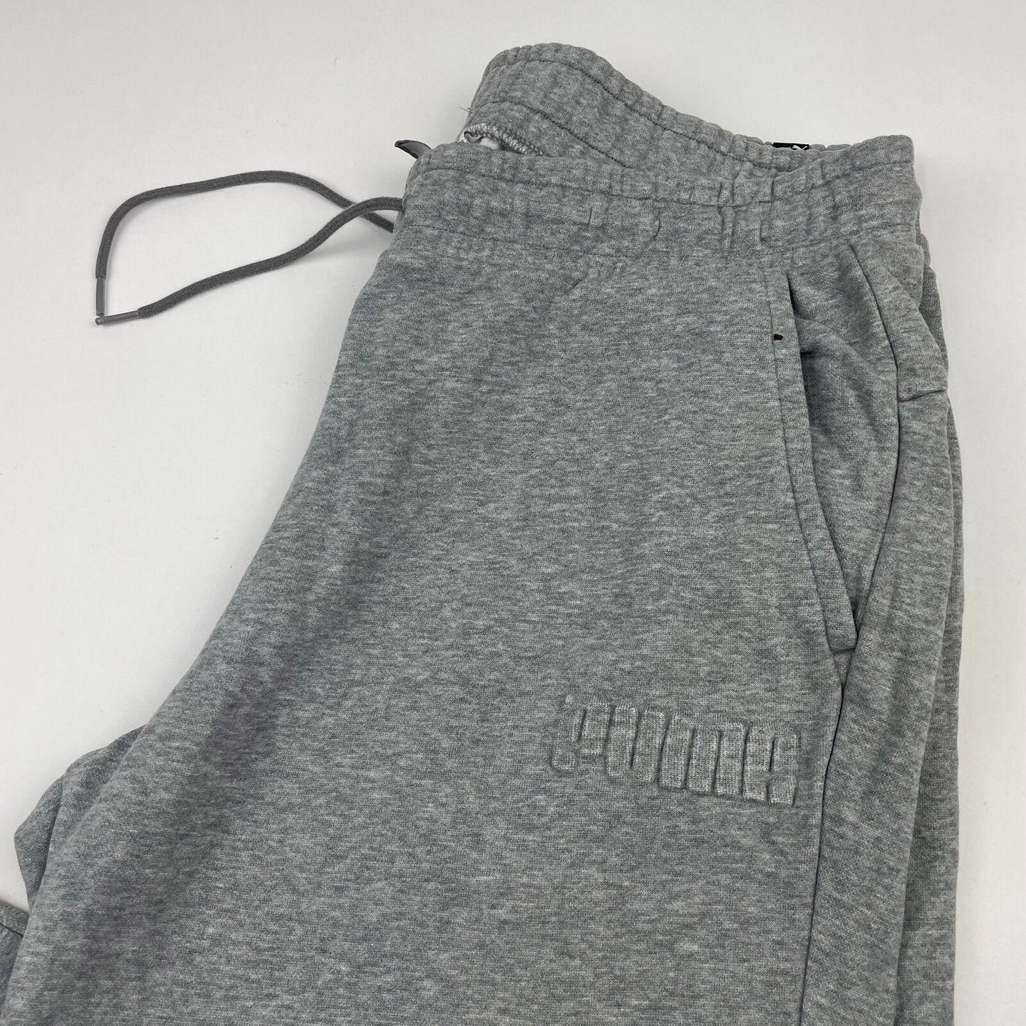 Men’s Grey PUMA Embossed Logo Joggers , Sweatpants , Size XL