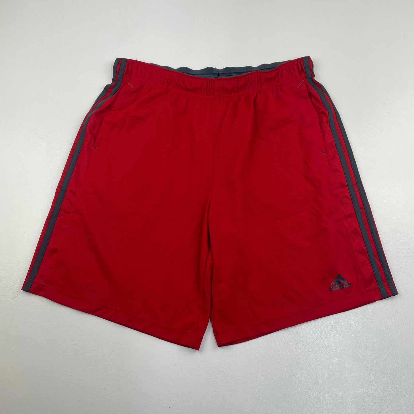 Men’s ADIDAS Red & Grey Athletic Sport Shorts , Size XL