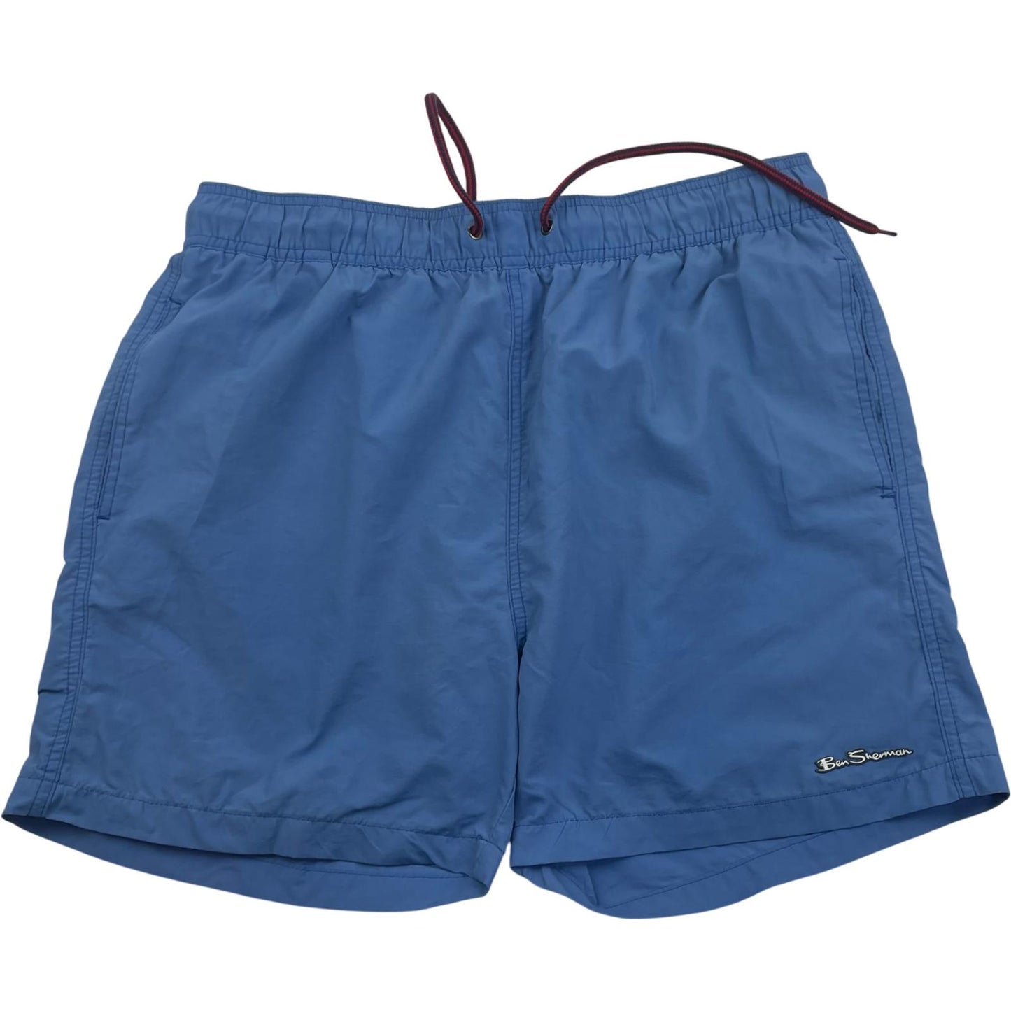 BEN SHERMAN Swim Shorts Quick Dry Elastic Waist Blue Mens XL