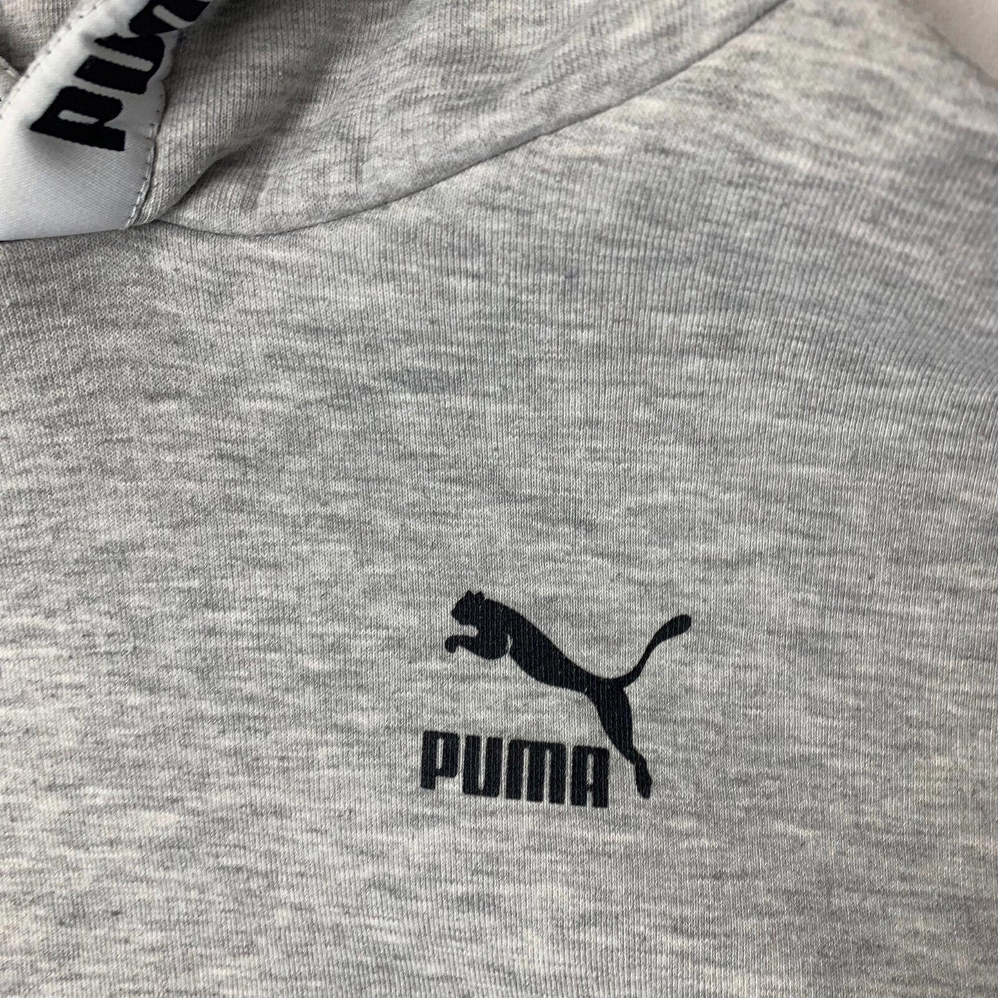 Women’s PUMA Cropped Hoodie / Grey / UK8 / XS / Taped