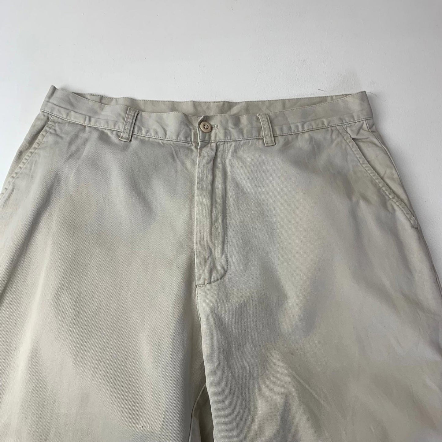 DKNY Chino Straight Leg Trousers Beige Casual Mens 34W 32L