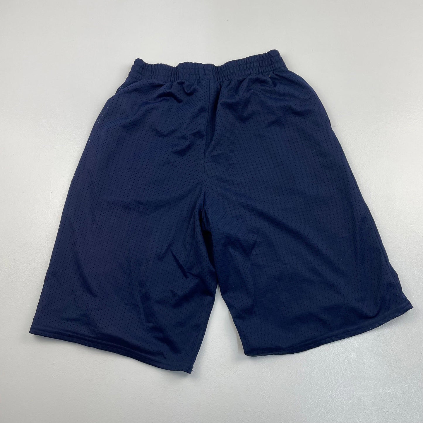 Boys Youth STARTER Dark Blue Aerated Sport Shorts , Size Youth XL