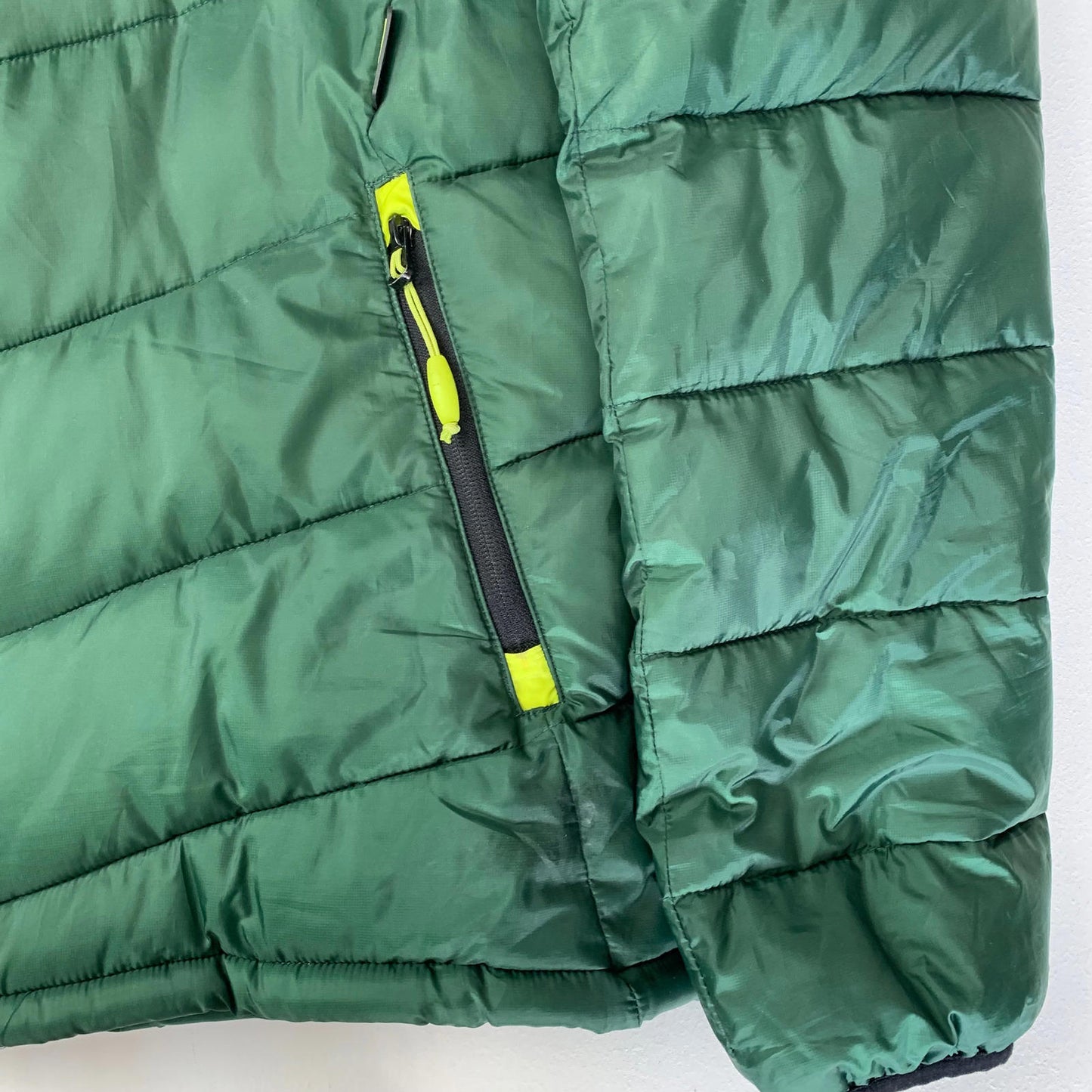 Unisex Kappa L - XL Green Puffer Jacket / Hood