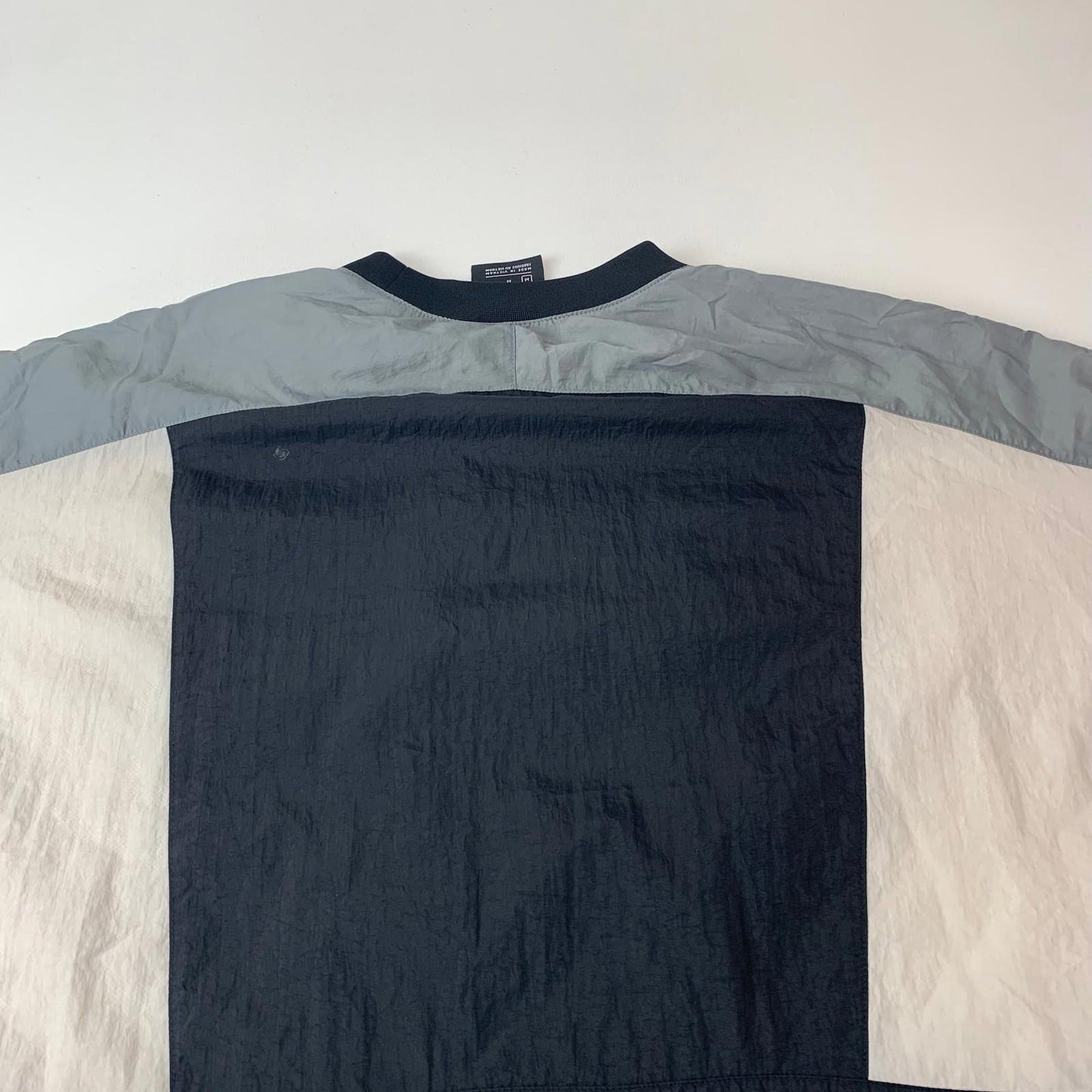 Nike Windbreaker Jacket Colourblock Black Grey White Womens M