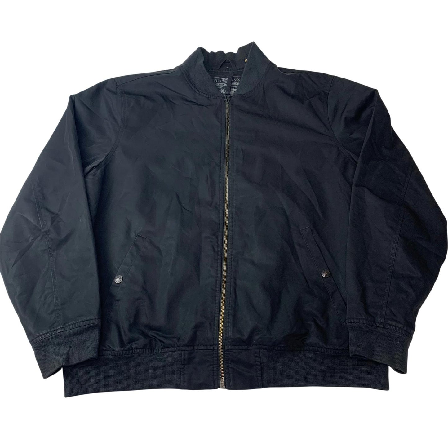 Levi Strauss Bomber Jacket Classic Style Black Mens XL