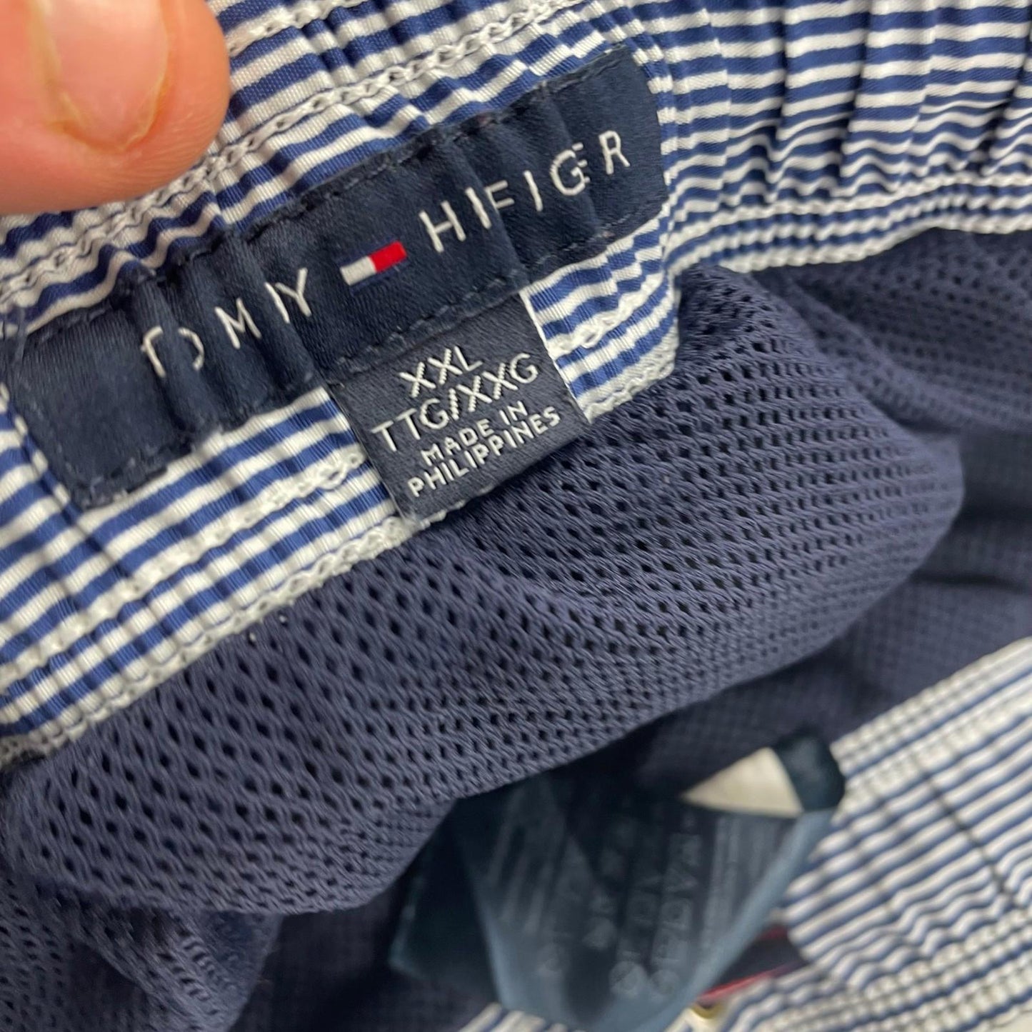 TOMMY HILFIGER Swim Shorts Board Shorts Elastic Waist Navy Mens XXL