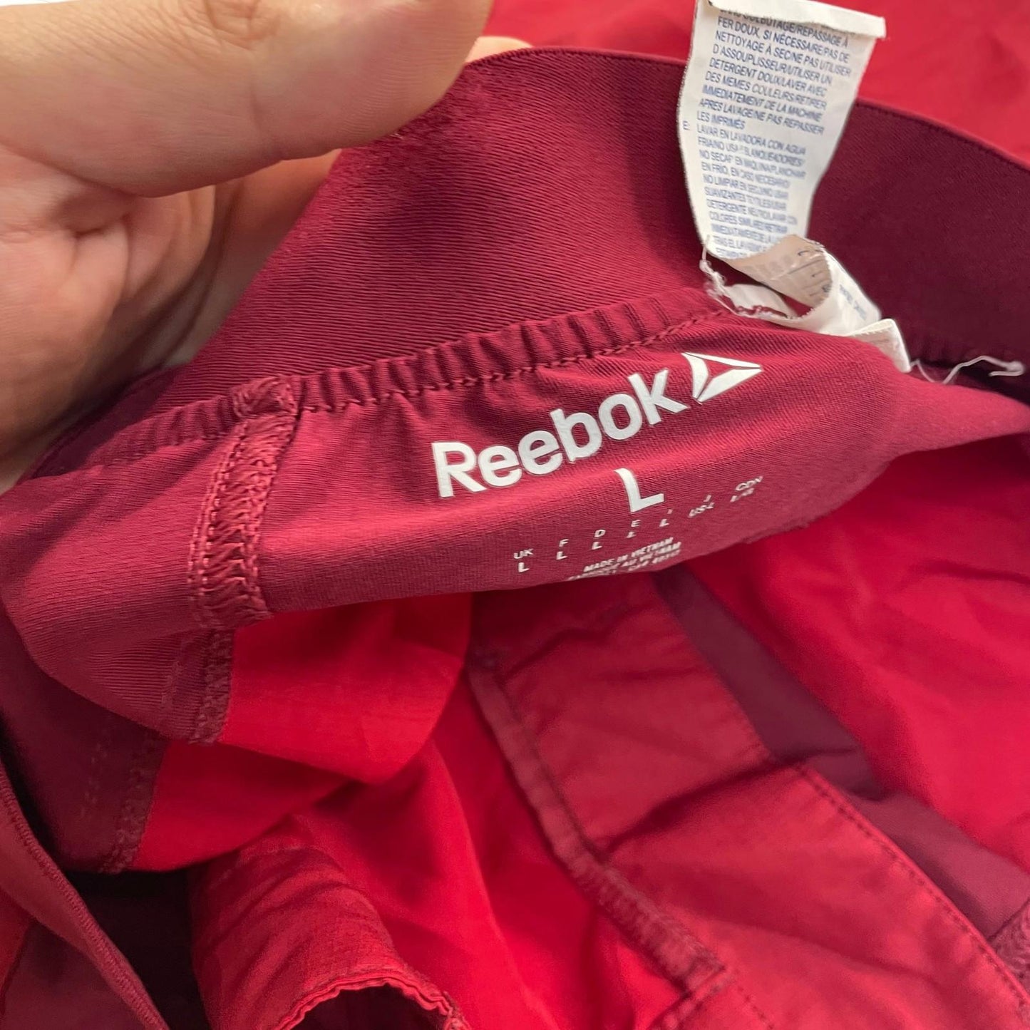 Reebok Athletic Activewear Shorts PlayDry Red Mens Large