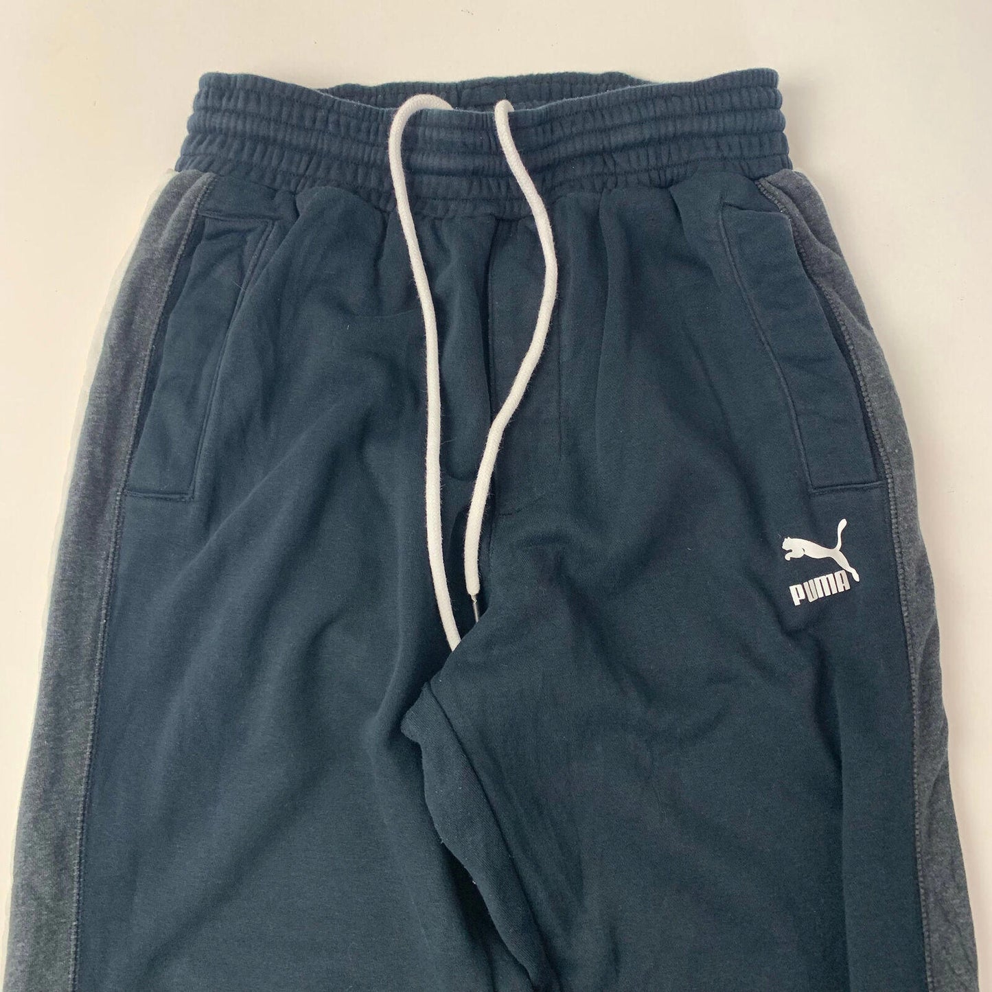 Mens PUMA Thick Jogging Bottoms / Medium / Black / Grey / White / Joggers