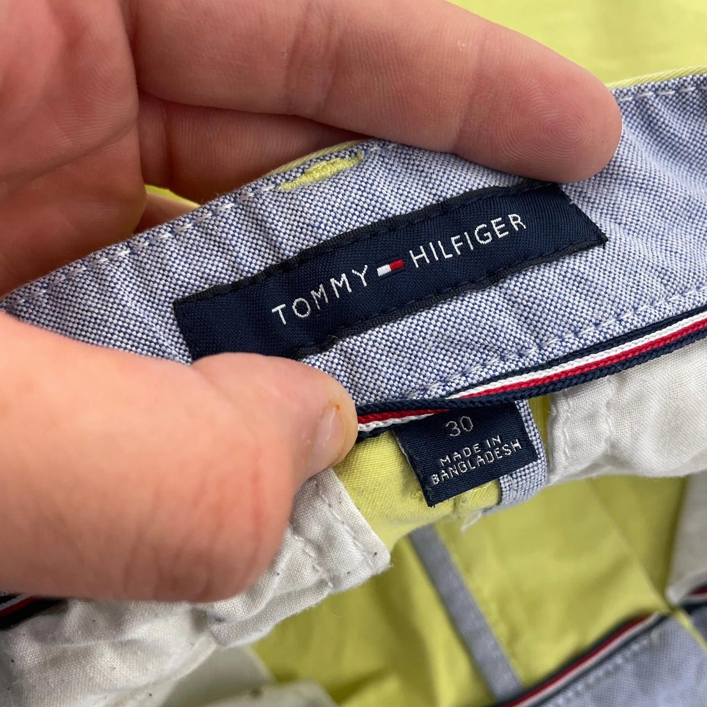 Tommy Hilfiger Chino Shorts Casual Yellow Mens Size 30