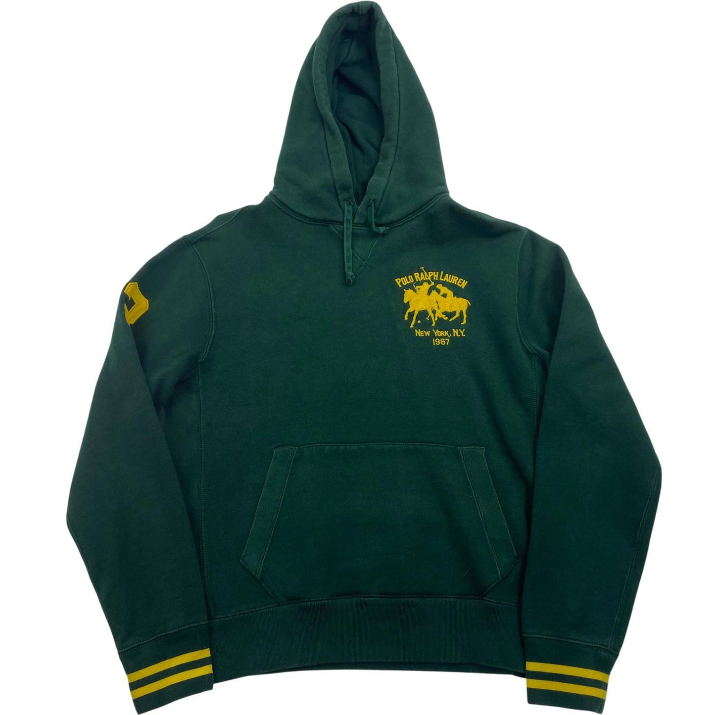 Polo Ralph Lauren Hoodie Pullover Green Logo Embroidered Women M
