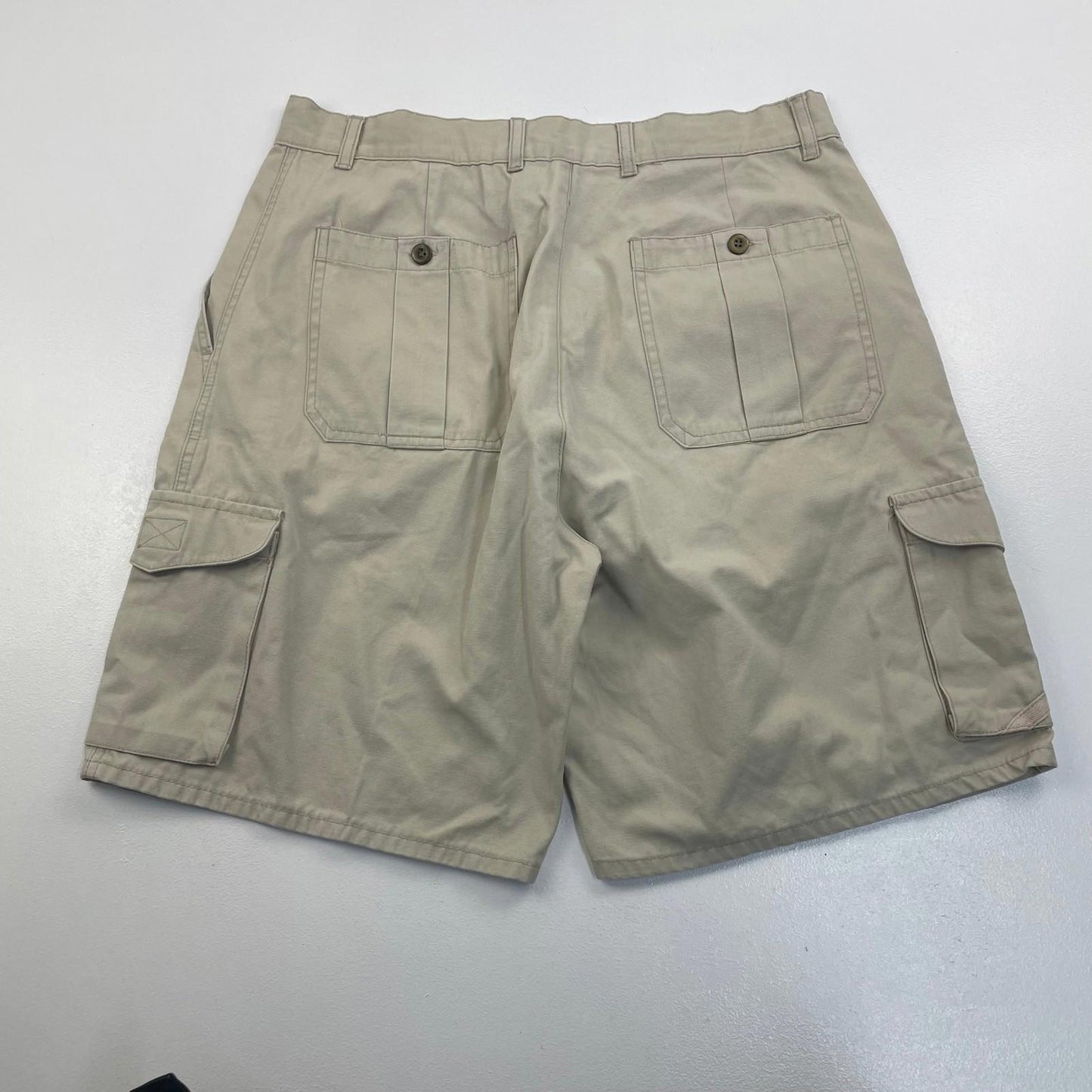 Sapri Cargo Shorts Utility Style Beige Pockets Men’s 32
