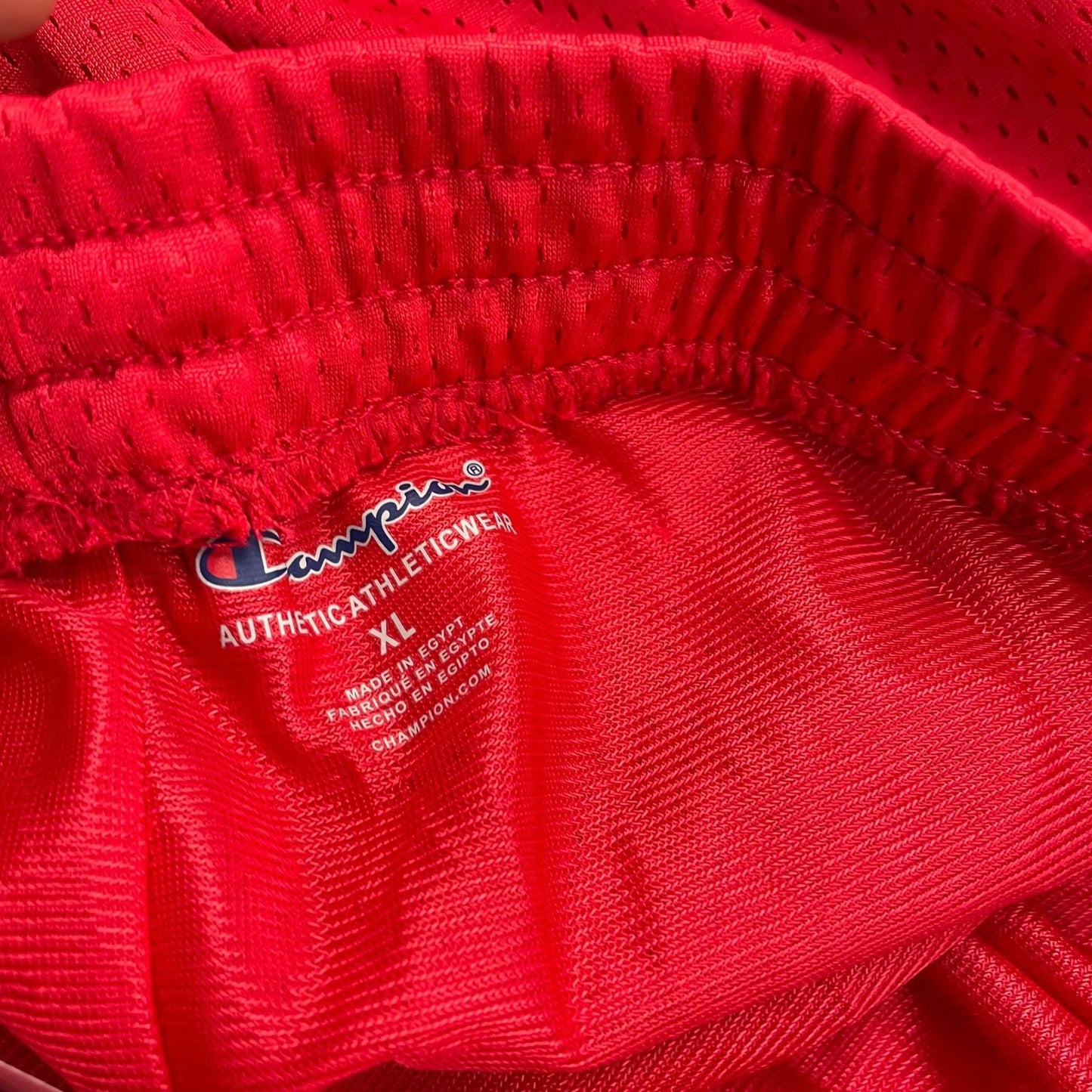 CHAMPION Authentic Athleticwear Red Mesh Logo Shorts Boys XL