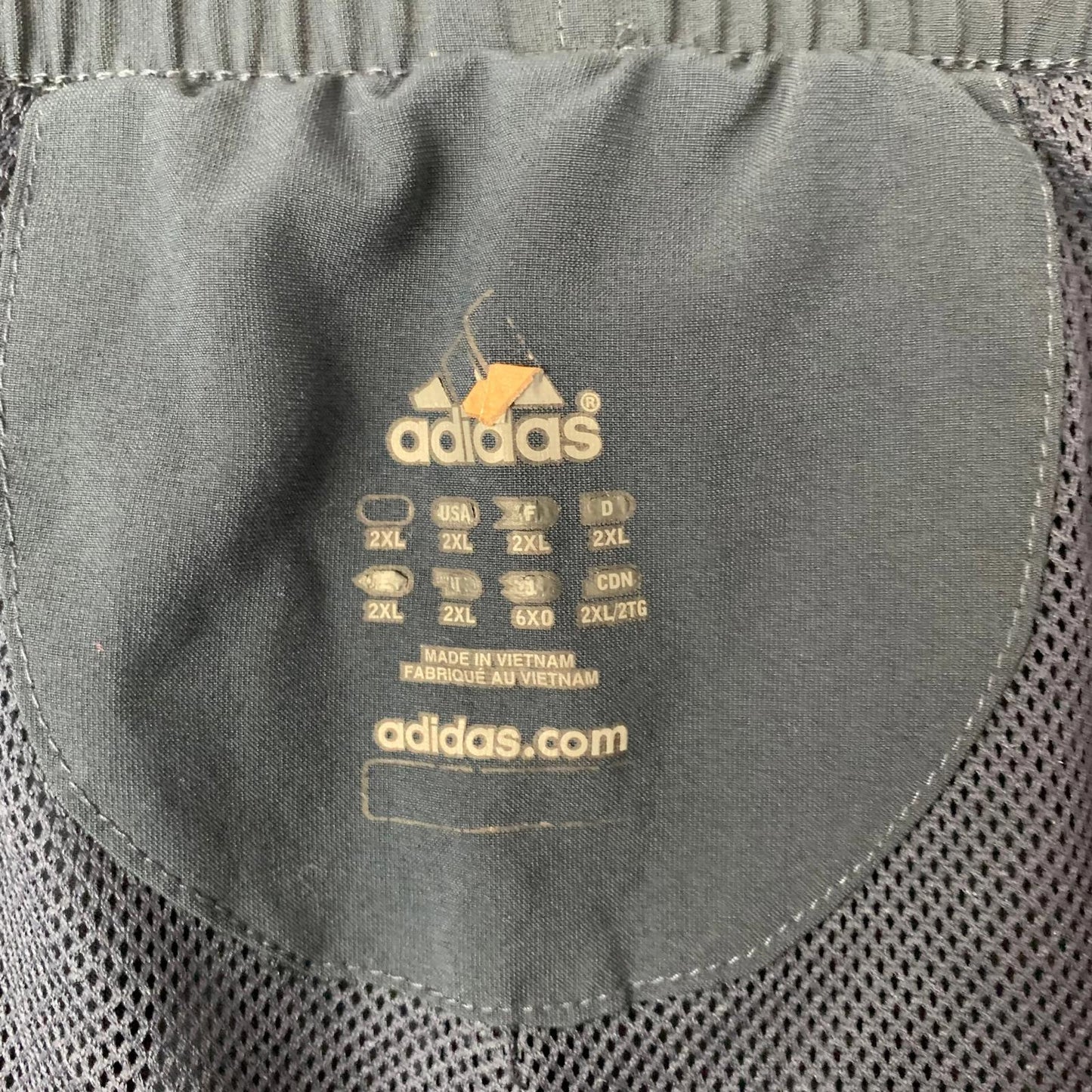 ADIDAS Shorts Athletic Style Elastic Waist Navy Blue Mens 2XL