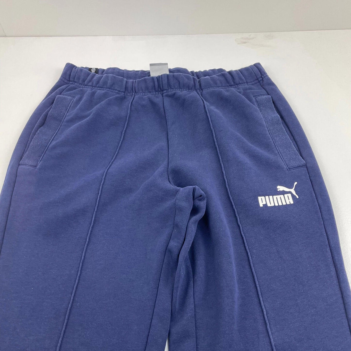 Women’s PUMA Dark Blue Centre Line Joggers , Sweatpants , Size Large