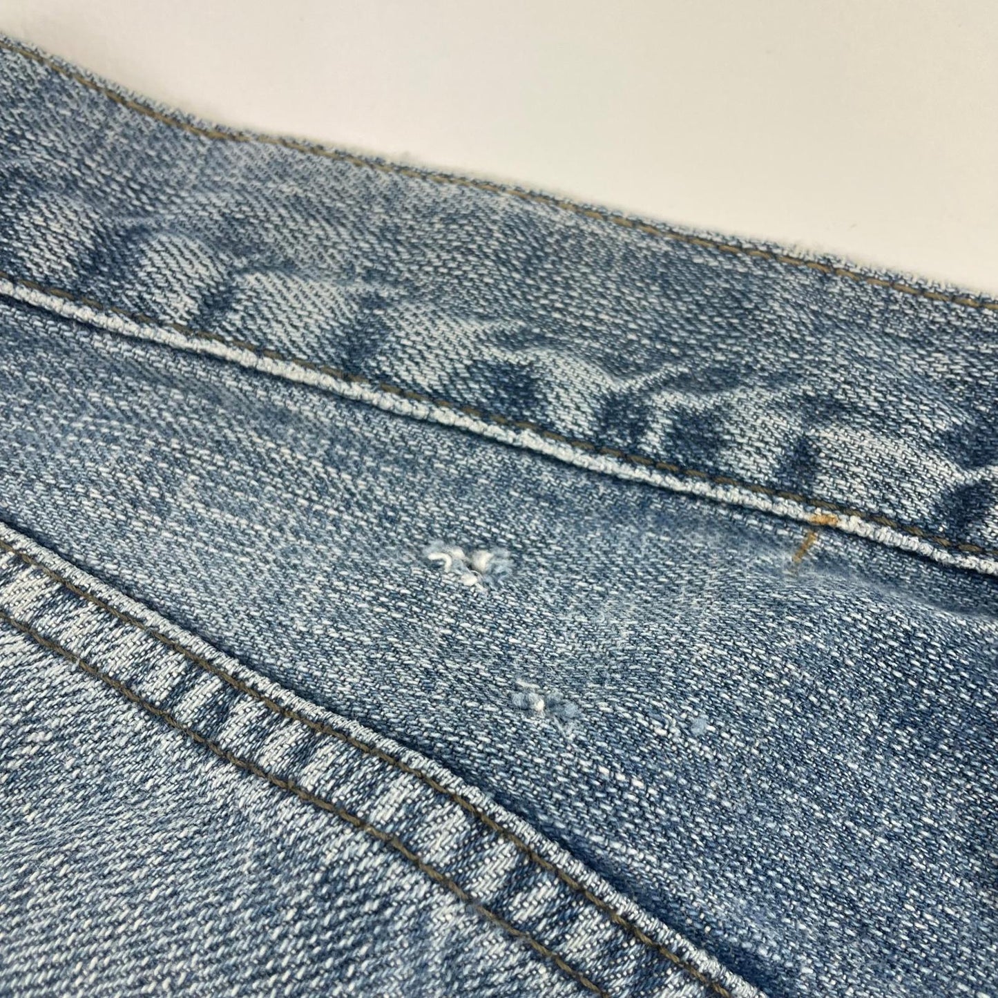 LEVI'S 514 Straight Leg Denim Jeans Distressed Blue Mens W32