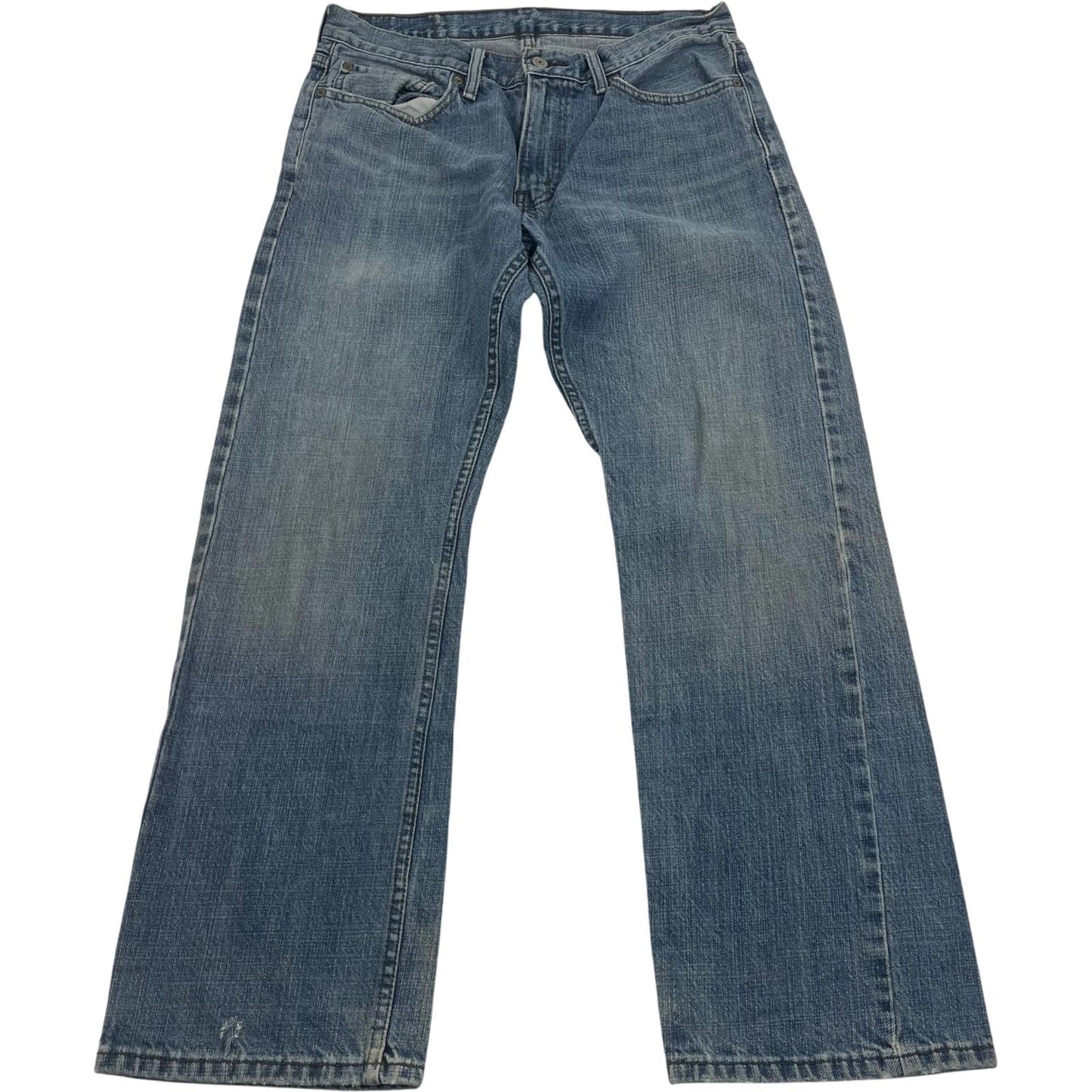 LEVI'S 514 Straight Leg Denim Jeans Distressed Blue Mens W32