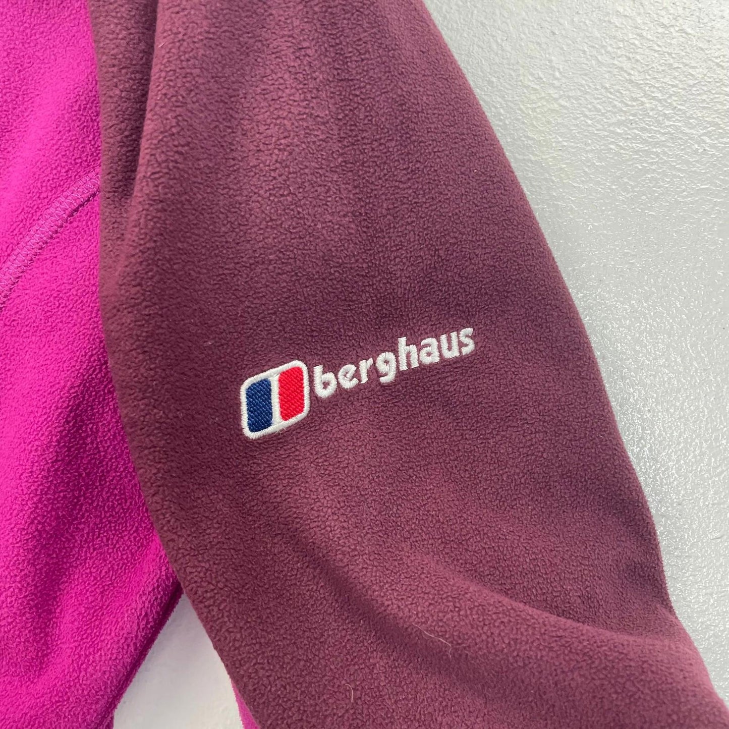 Berghaus Fleece Jacket Full Zip Pink Purple Colourblock Womens UK 8