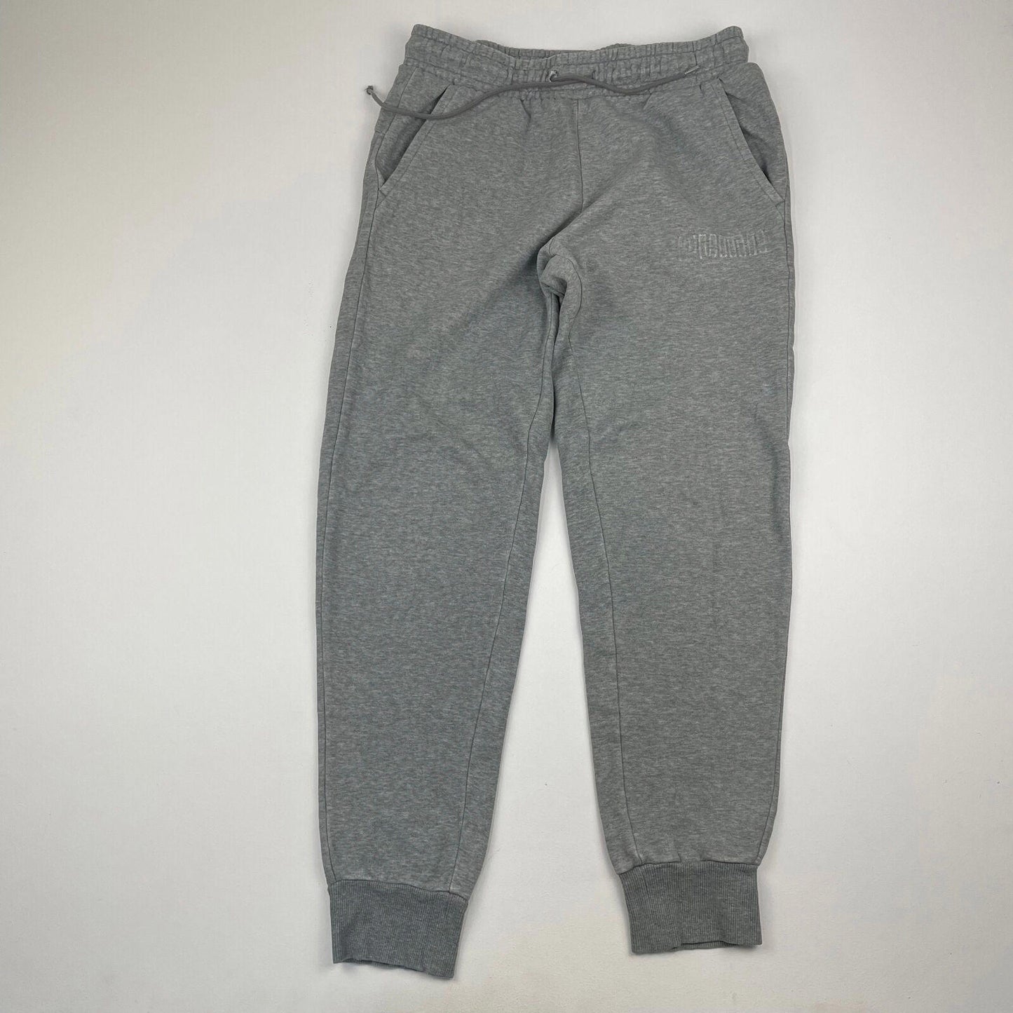 Men’s PUMA Light Grey Embossed Joggers , Size Medium