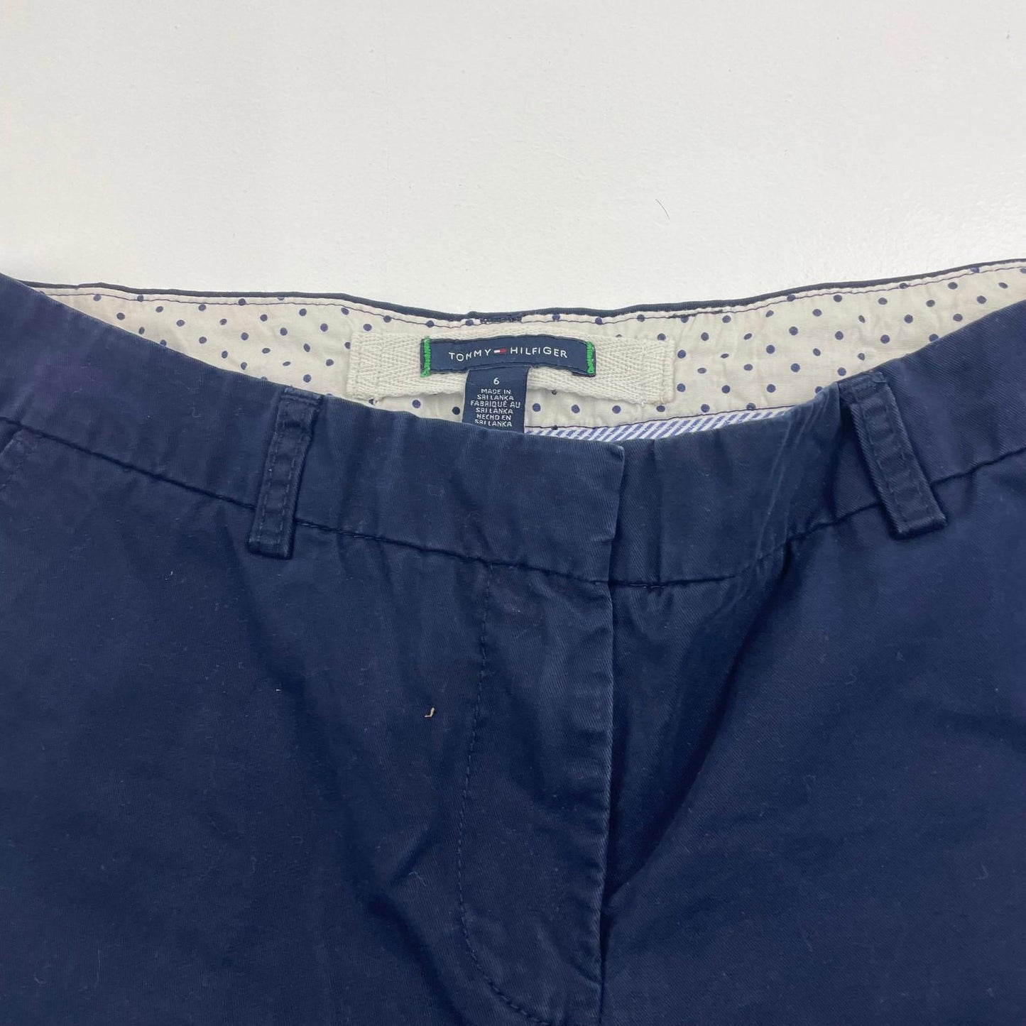 Tommy Hilfiger Chino Shorts Casual Navy Women UK 10