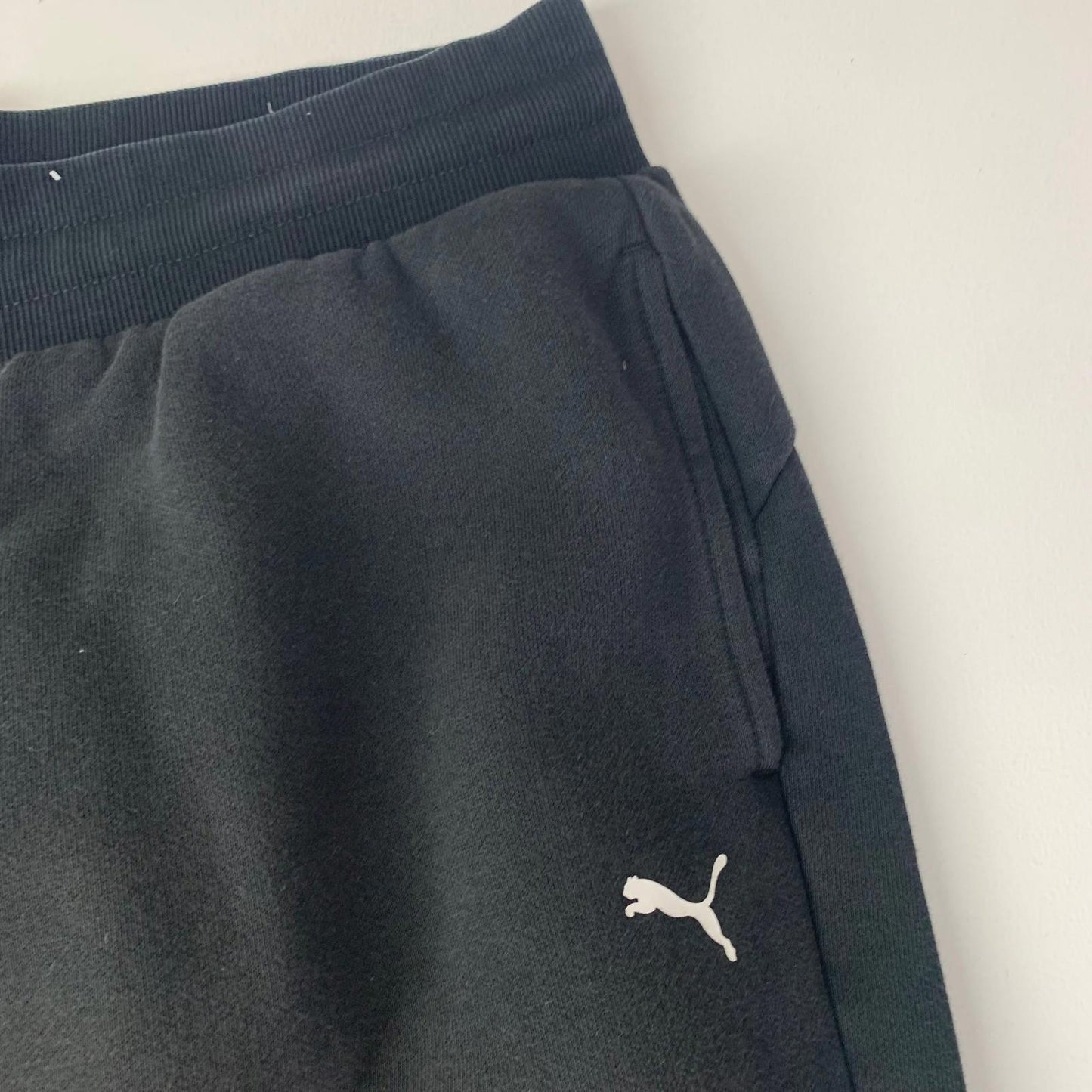 Puma Jogger Sweatpants Ribbed Cuff Casual Black Womens Large