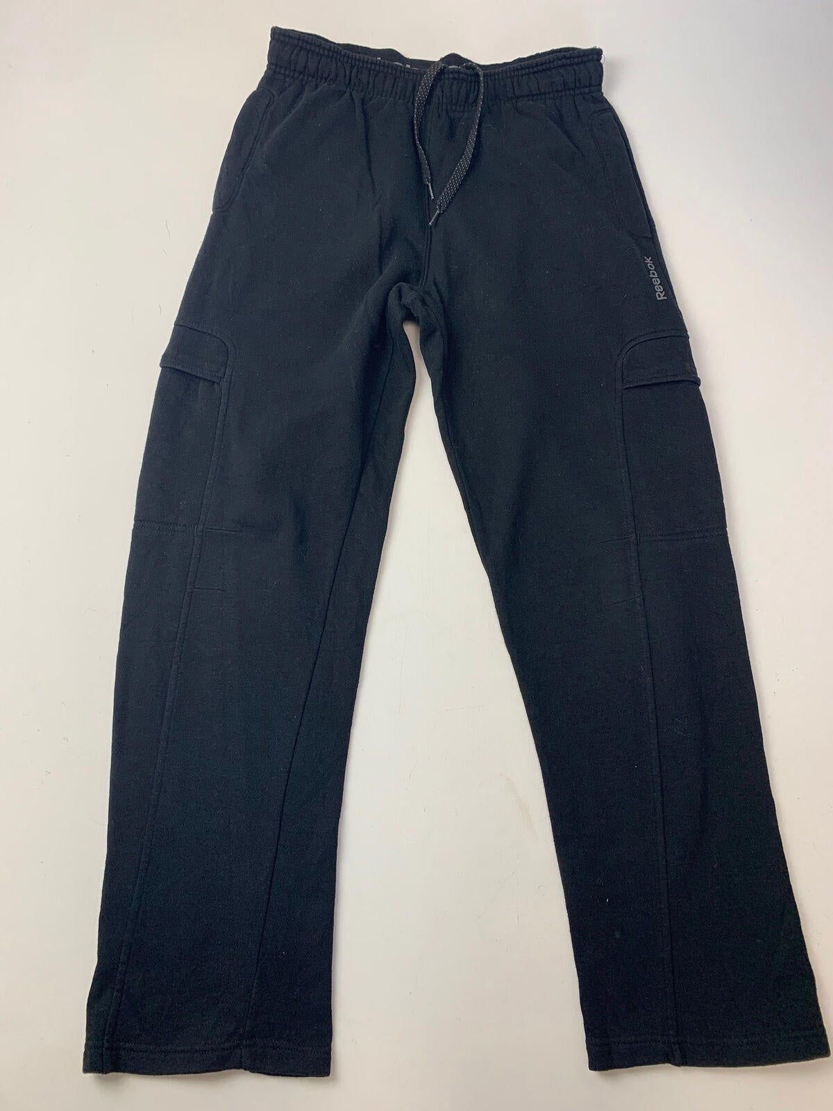 Mens REEBOK Straight Leg Cargo Jogging Bottoms / Black / Small / Joggers
