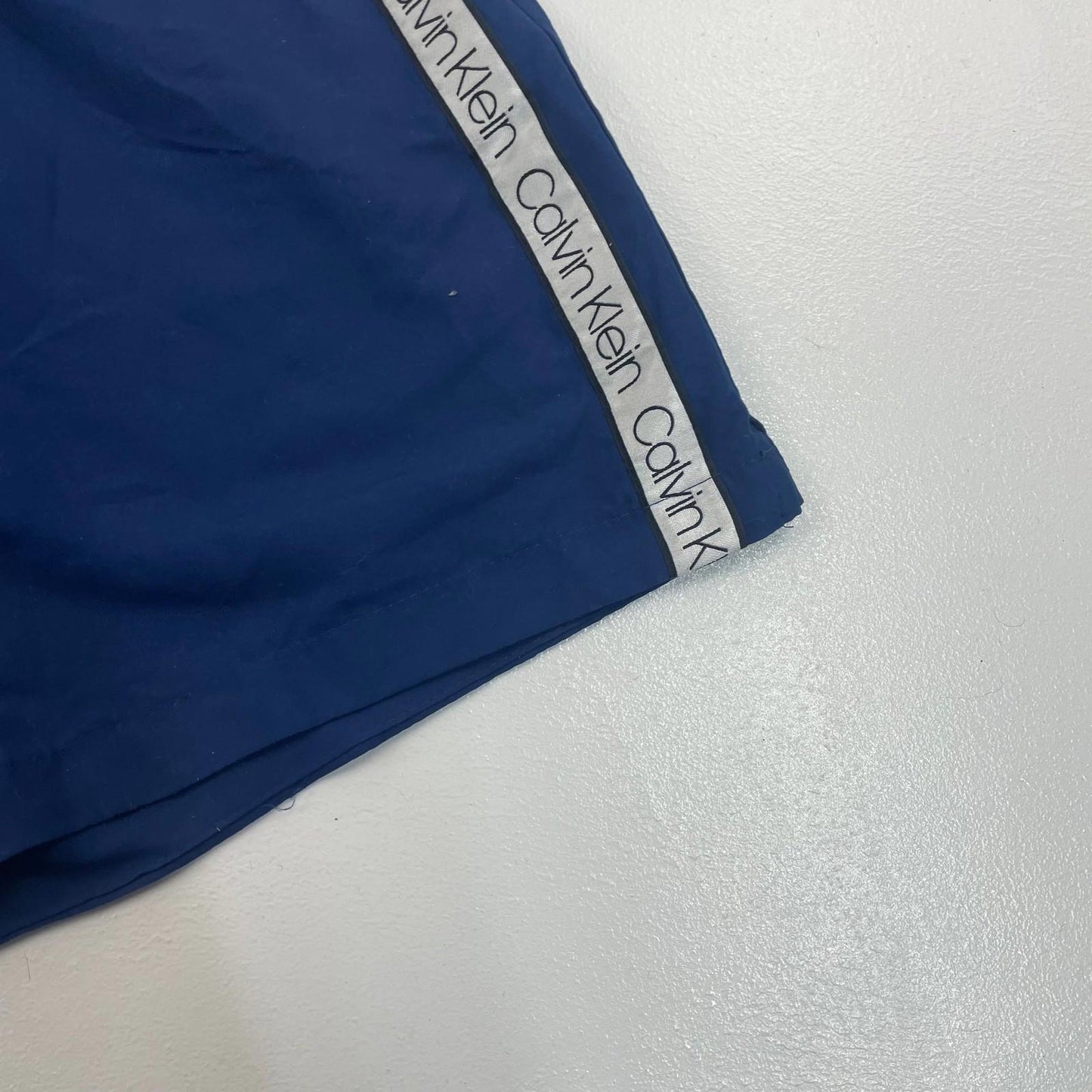 CALVIN KLEIN Swim Shorts Logo Tape Blue Mens Large