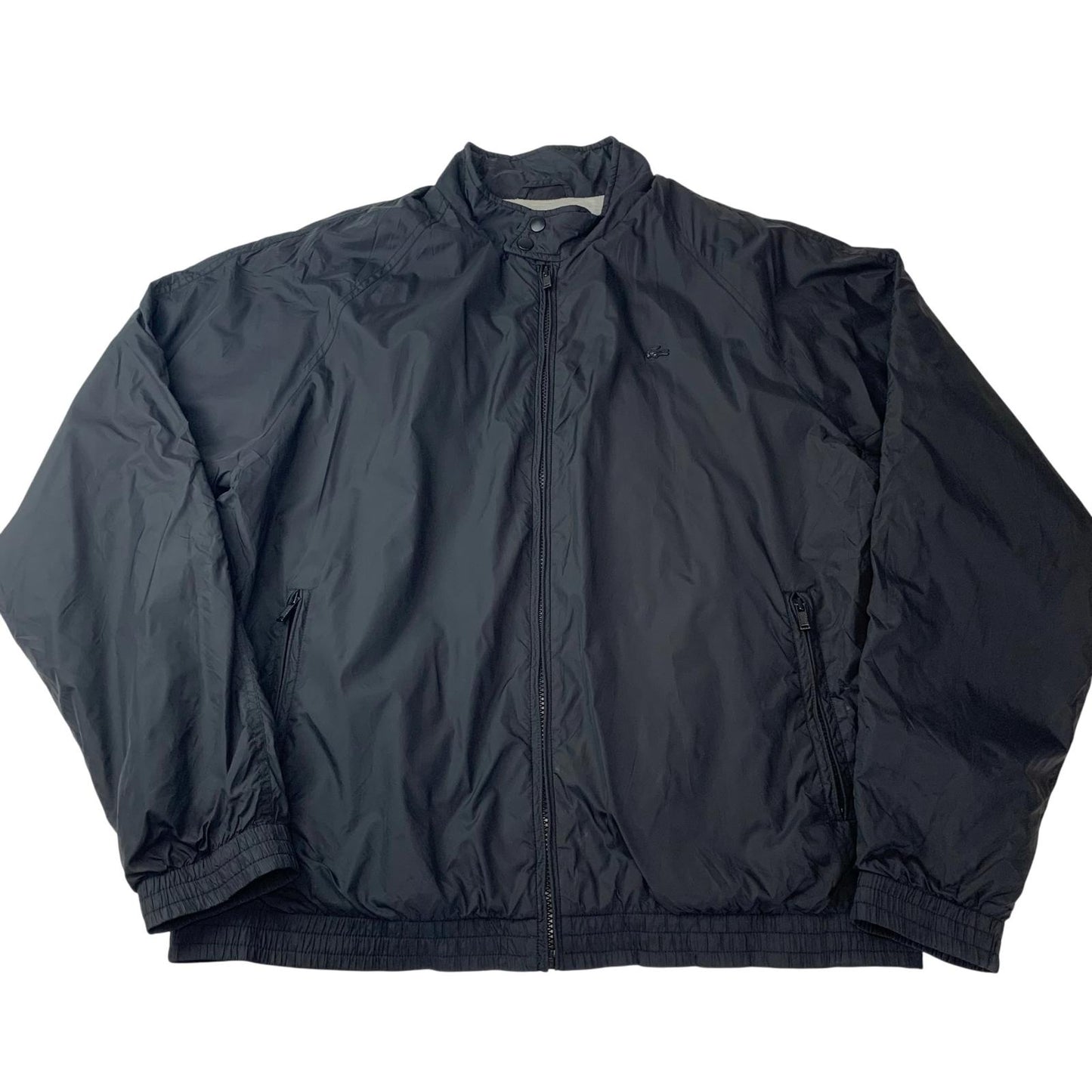 Lacoste Windbreaker Classic Lightweight Bomber Jacket Black Mens Label 56/L