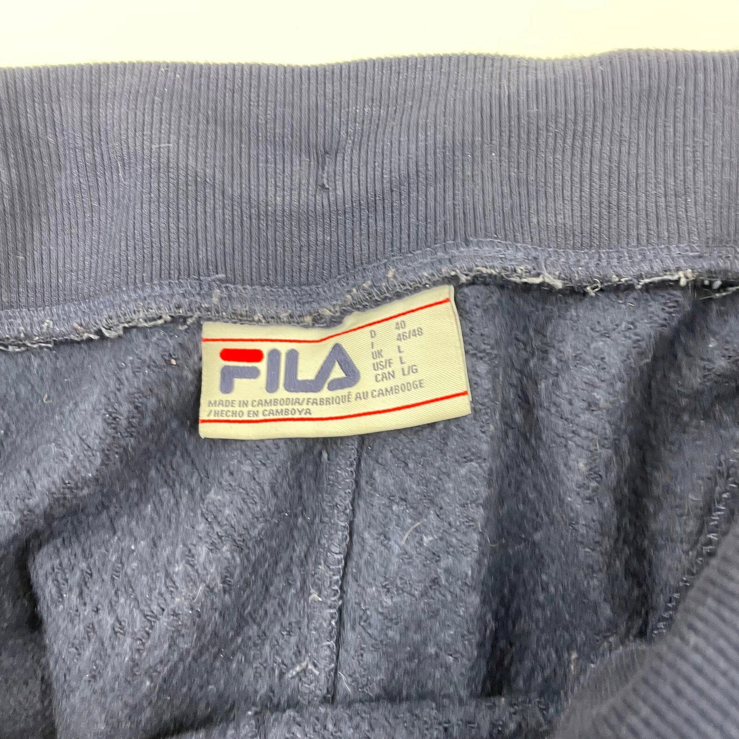 Men’s Blue FILA Joggers , Small Spellout , Size Large