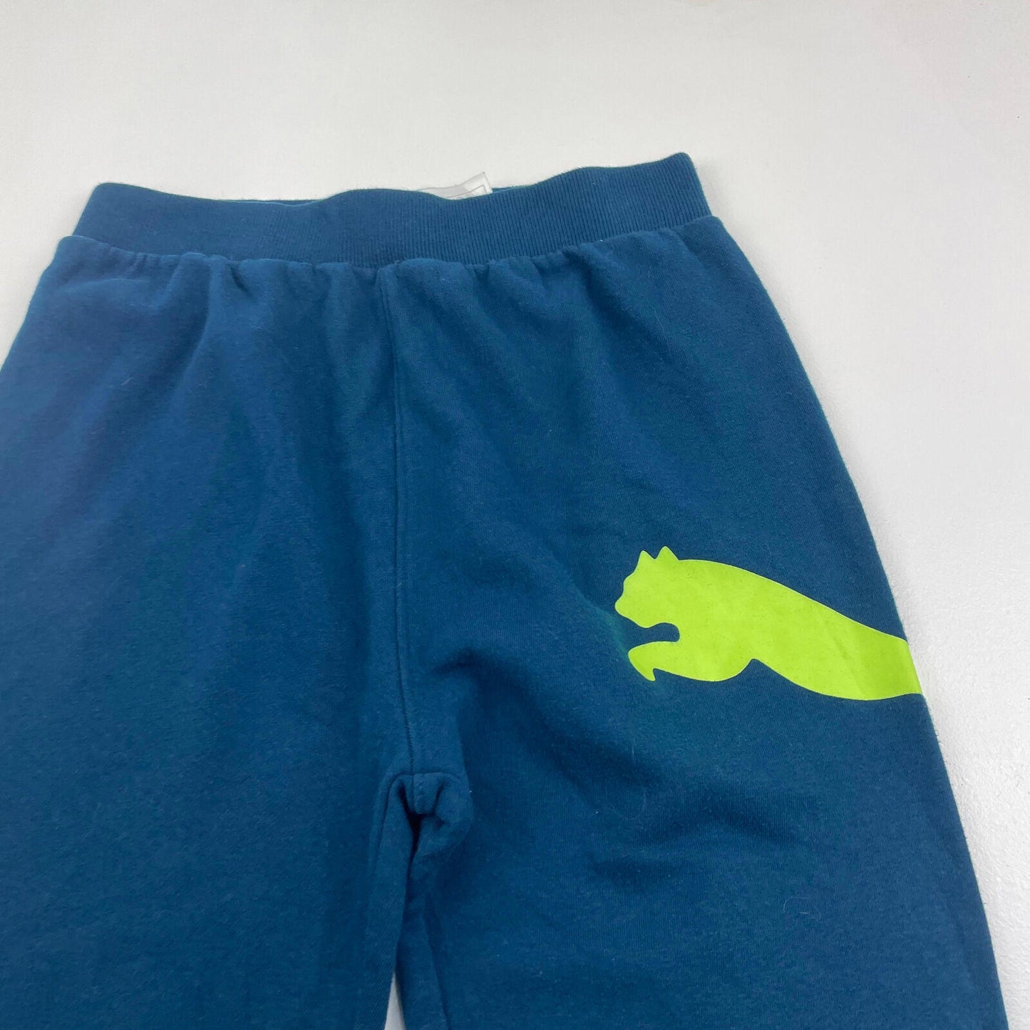 Boys PUMA Blue Big Logo Joggers , Sweatpants , Size Youth L 14-16