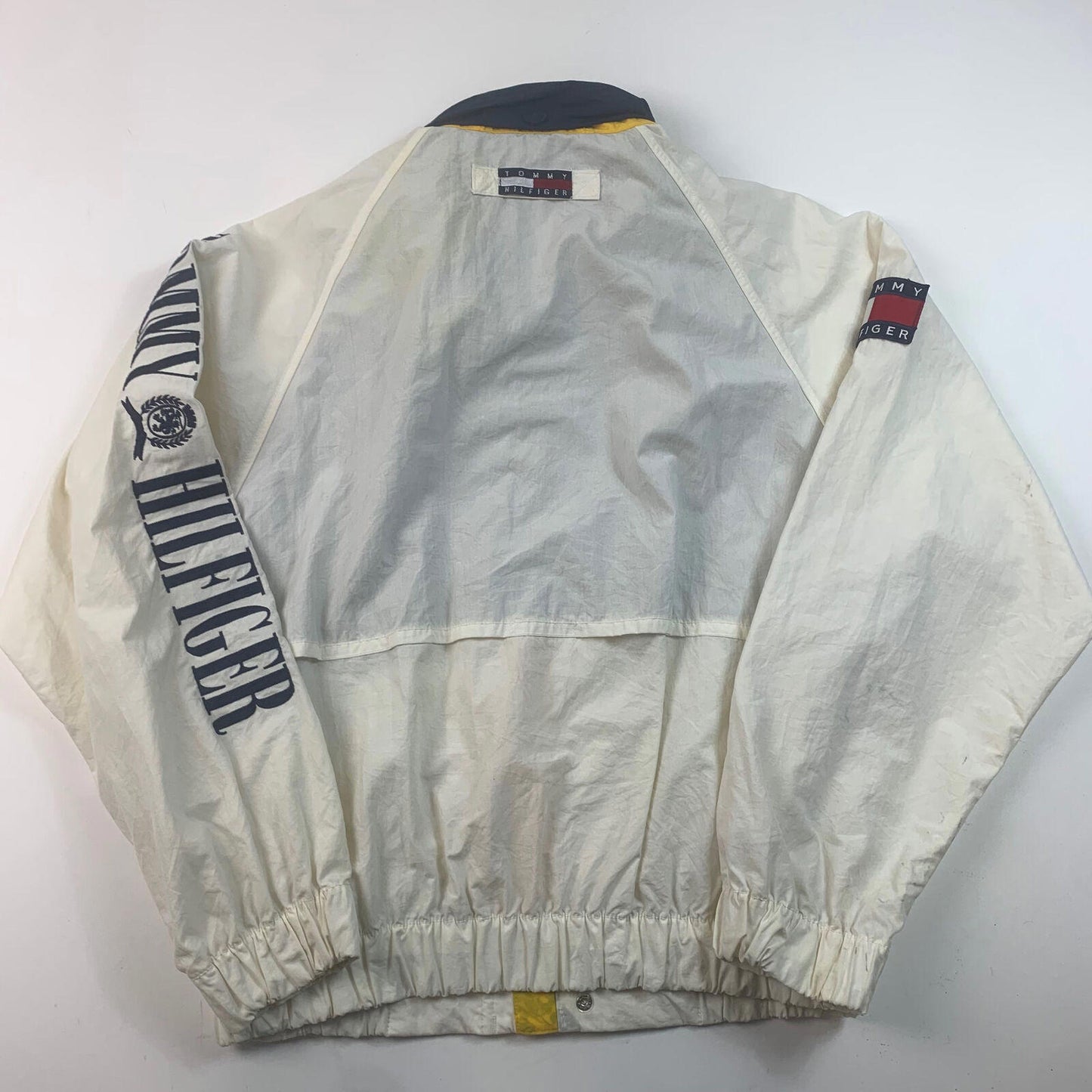 Men’s Vintage TOMMY HILFIGER Sailing Jacket / 90’s / Off White / Small / Spellou