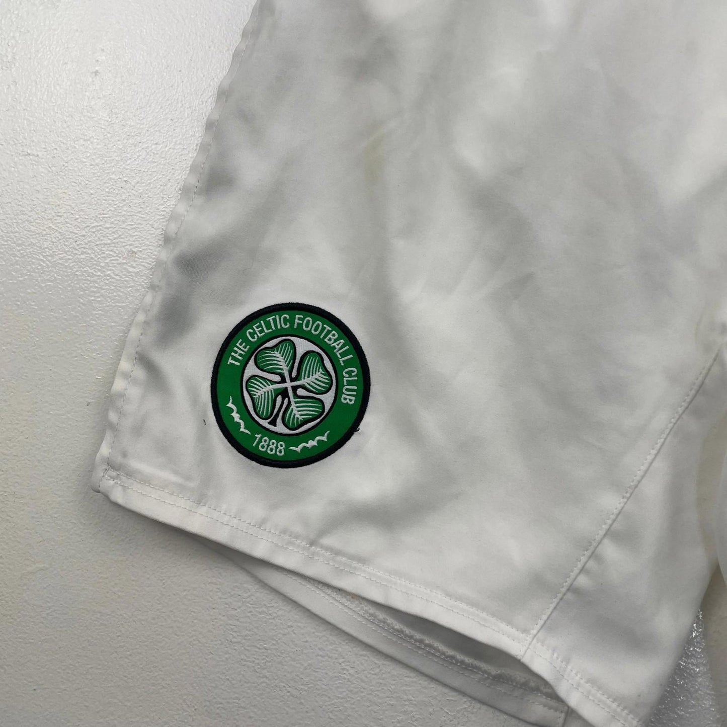 New Balance Celtic Football Club Athletic Shorts White Boys MB