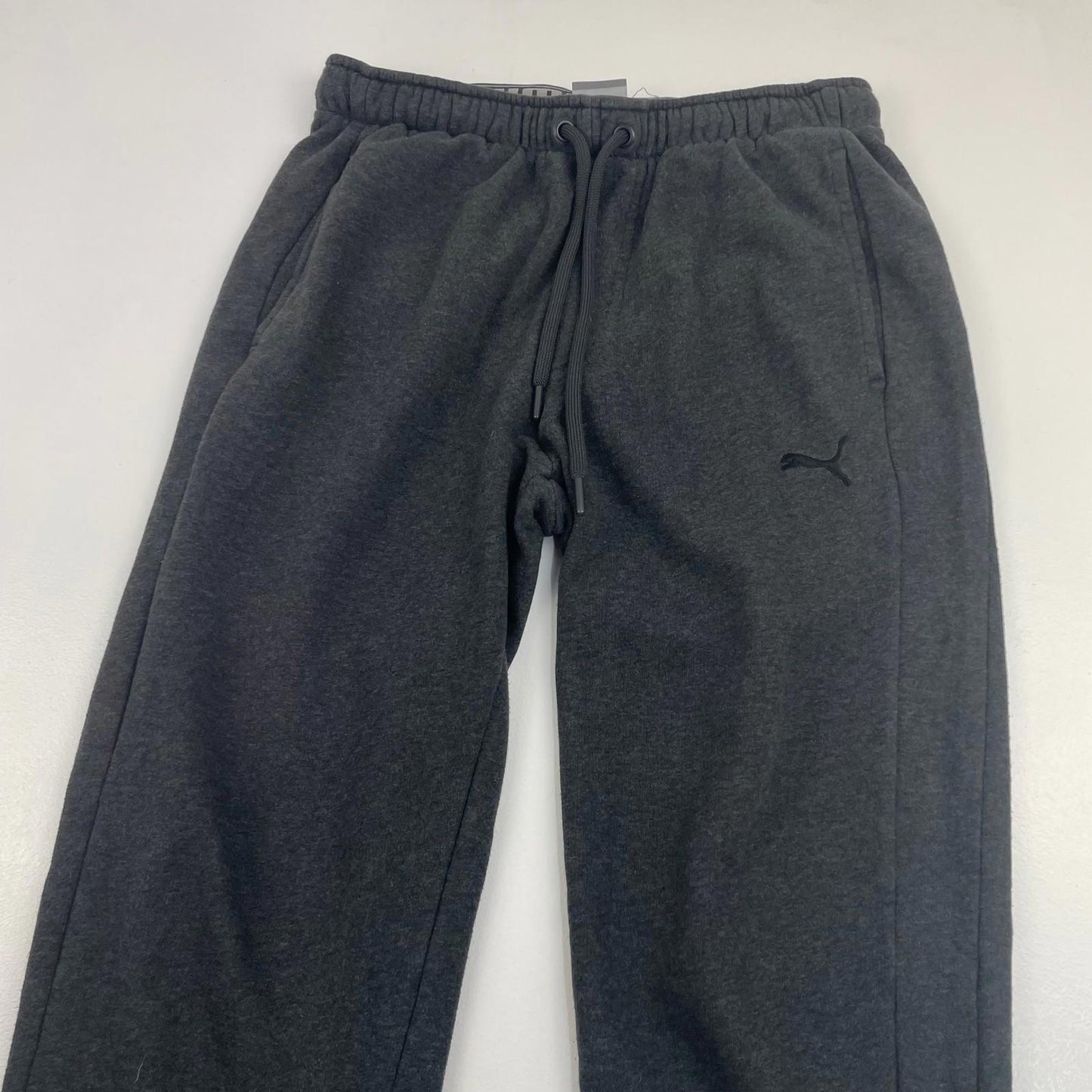 PUMA Jogger Trousers Elastic Waist Drawstring Grey Activewear Mens M