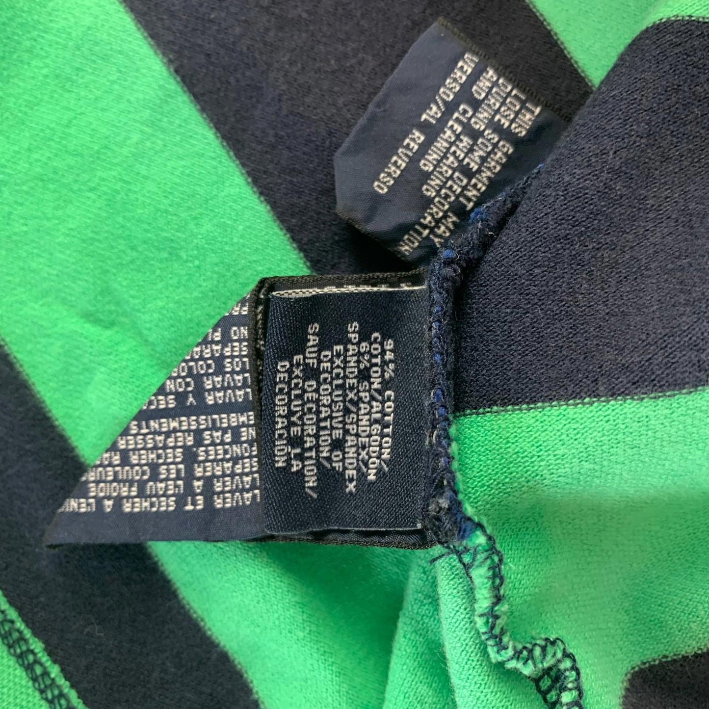 Tommy Hilfiger Sleeveless Polo Dress Striped Green Blue Girls Large