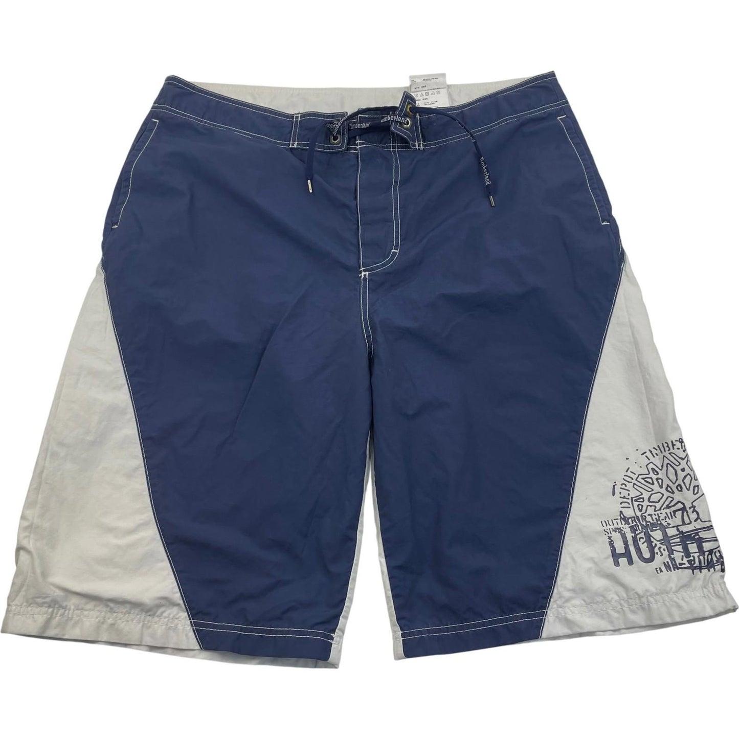 TIMBERLAND Stratham Swimwear Board Shorts Blue White Mens Waist 38