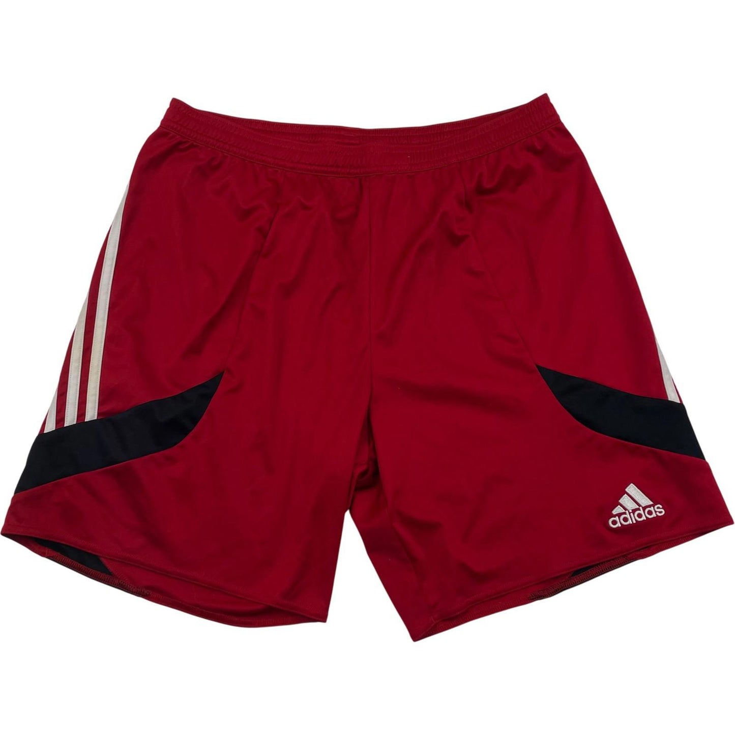 ADIDAS Climalite Activewear Shorts Striped Red Black Mens Large