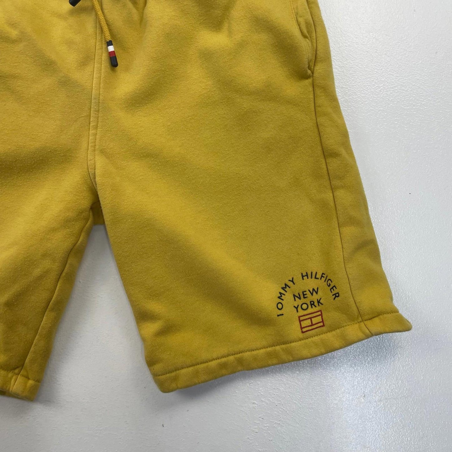 Tommy Hilfiger Boys Sweat Shorts Casual Yellow Elastic Age 16Yrs