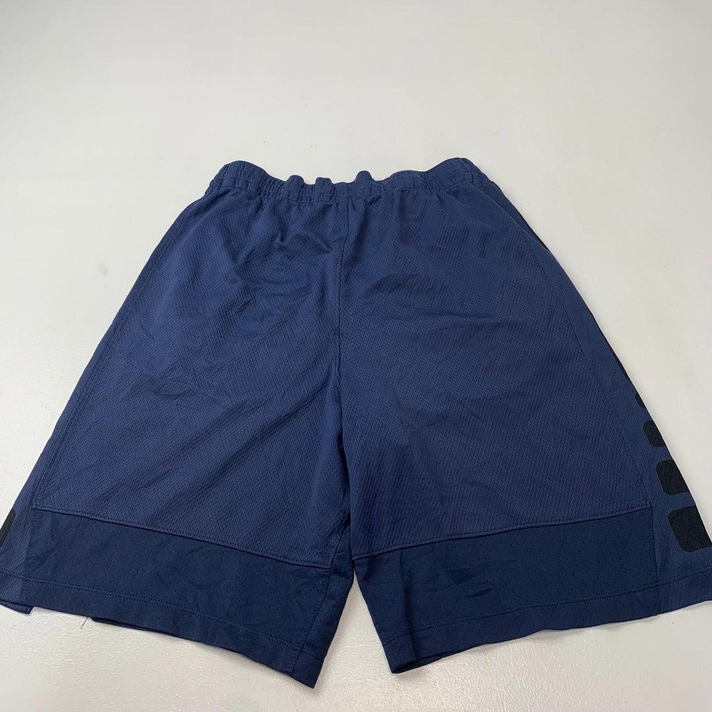 NIKE Boys Athletic Shorts Mesh Breathable Blue Sports Elastic Waist L