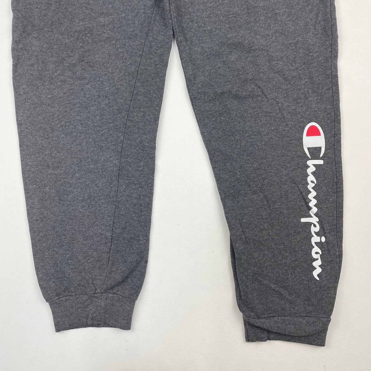Men Grey CHAMPION Spellout Joggers , Size Medium