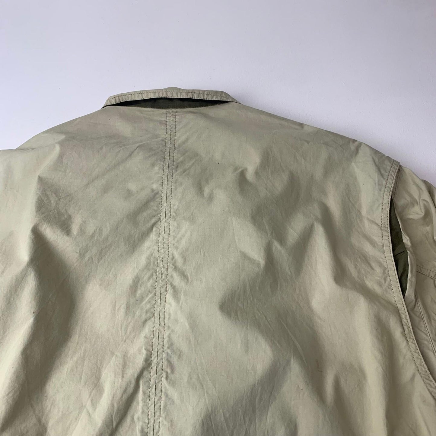 Tavarner Custom Jacket Casual Beige Button-Up Lightweight Mens Medium
