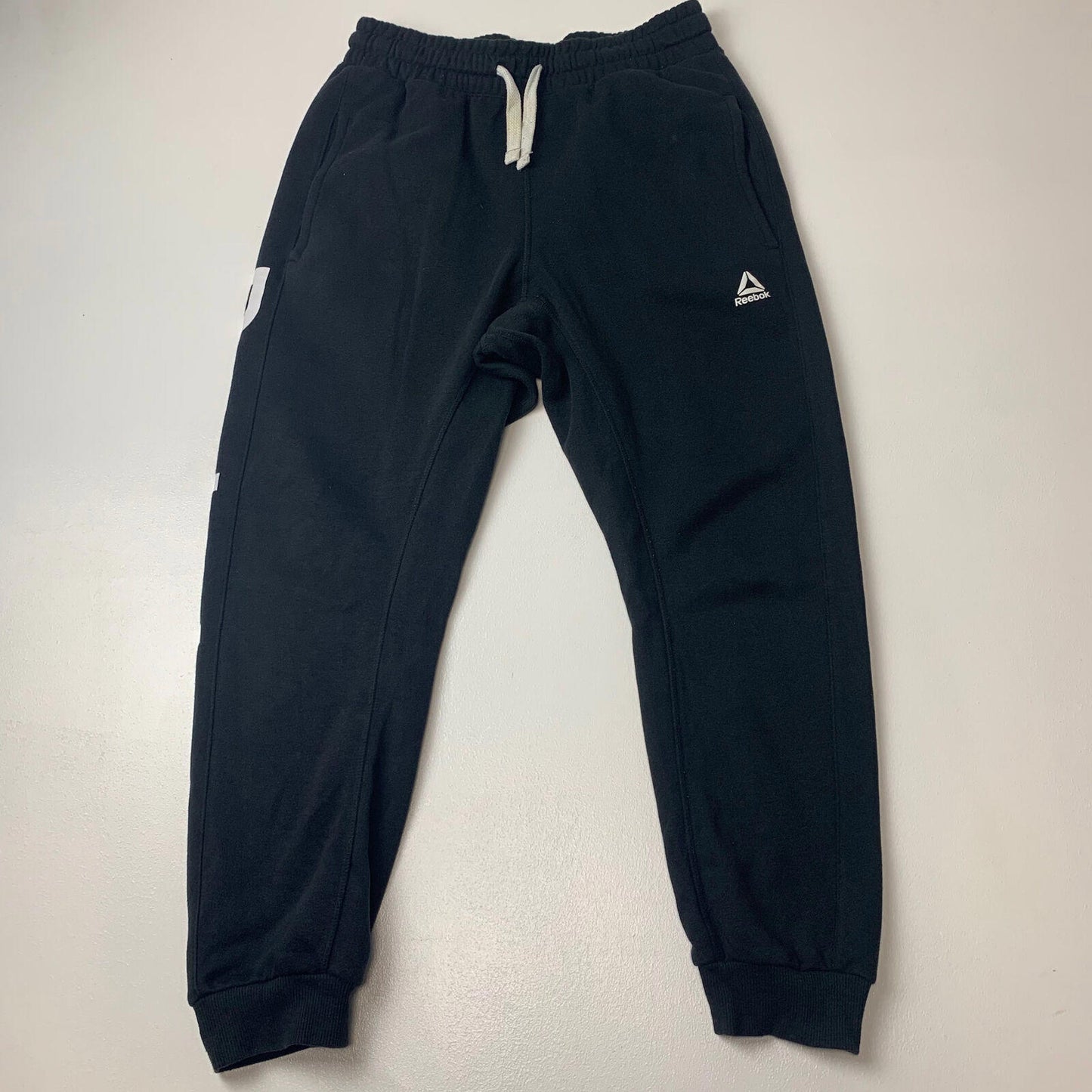 Mens REEBOK Joggers / Black / Small Short / Spellout / Sweatpants