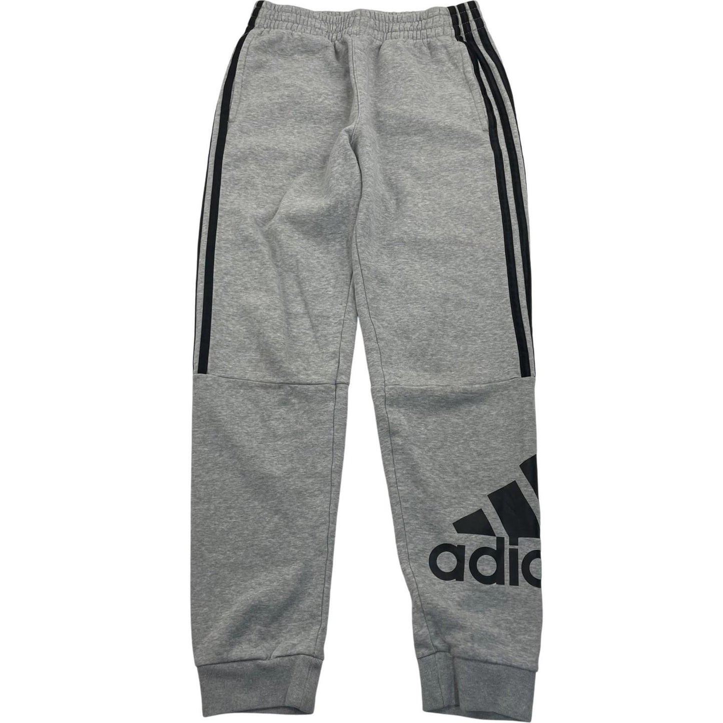 Adidas Boys Track Pants Jogger Style Grey with Black Stripes XL
