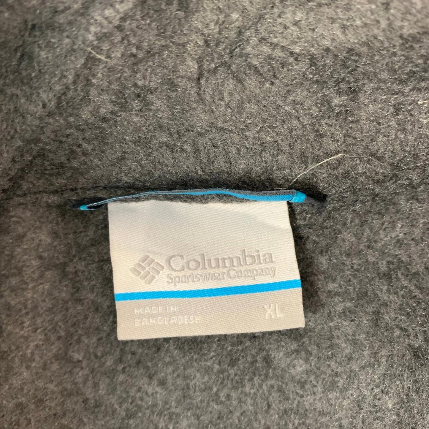 Columbia Fleece Jacket Full Zip Softshell Grey Mens XL