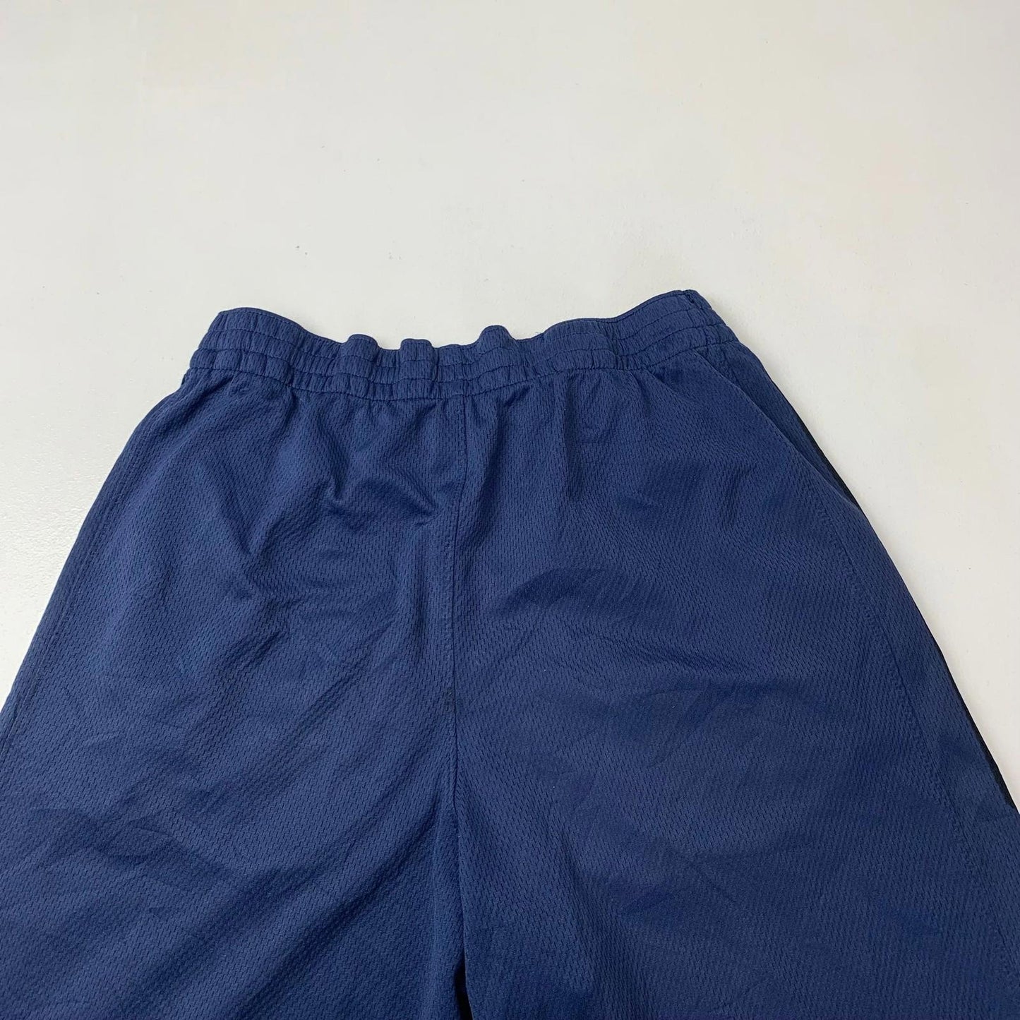 NIKE Boys Athletic Shorts Mesh Breathable Blue Sports Elastic Waist L