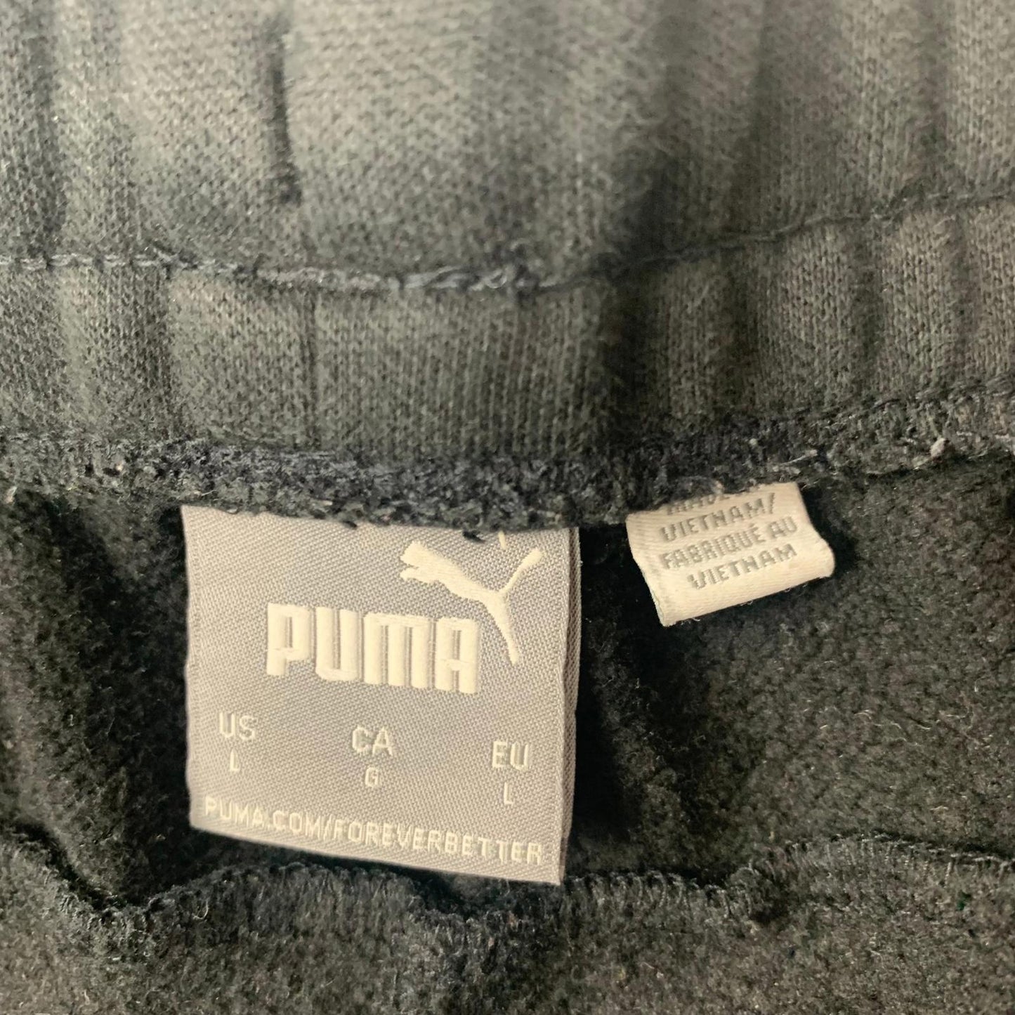 Puma Activewear Jogger Sweatpants Embossed Logo Black Men's L