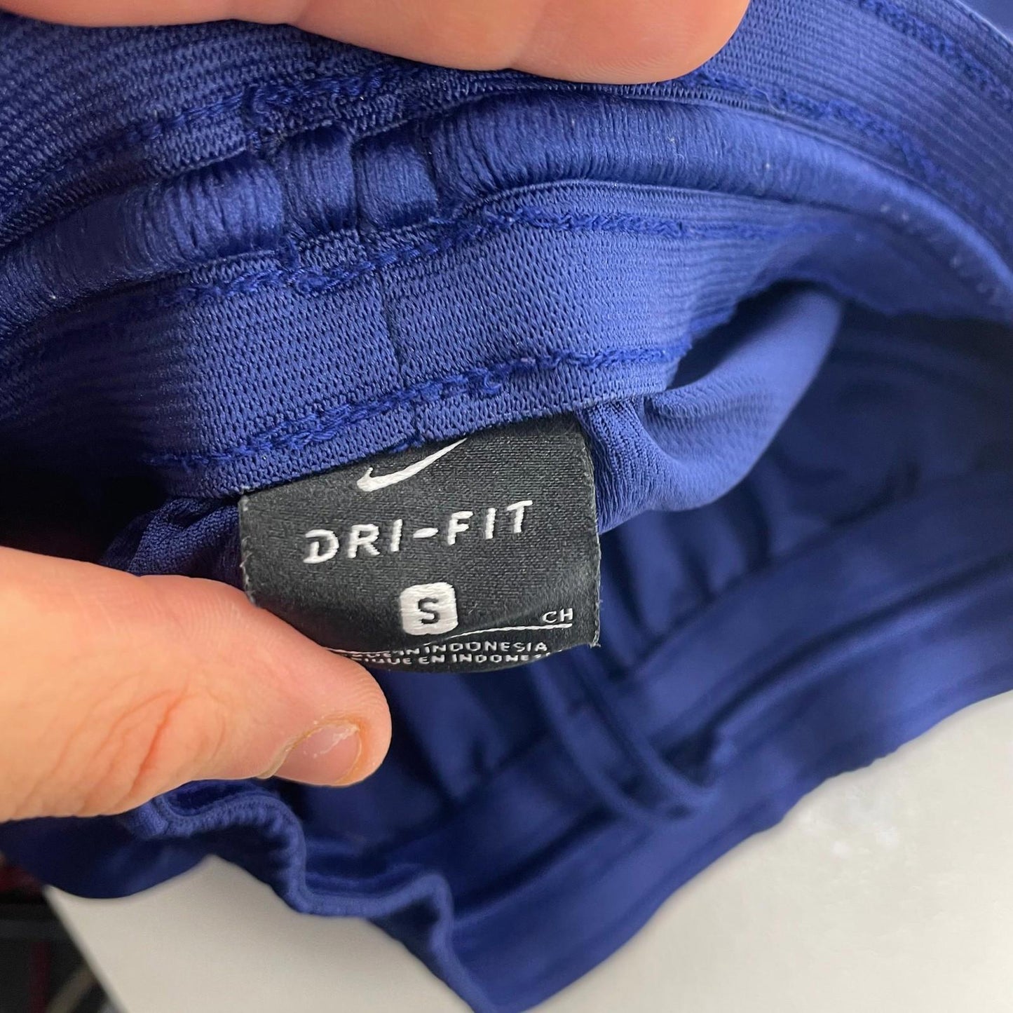 Nike Dri-FIT Athletic Shorts Elastic Waist Blue Mens S